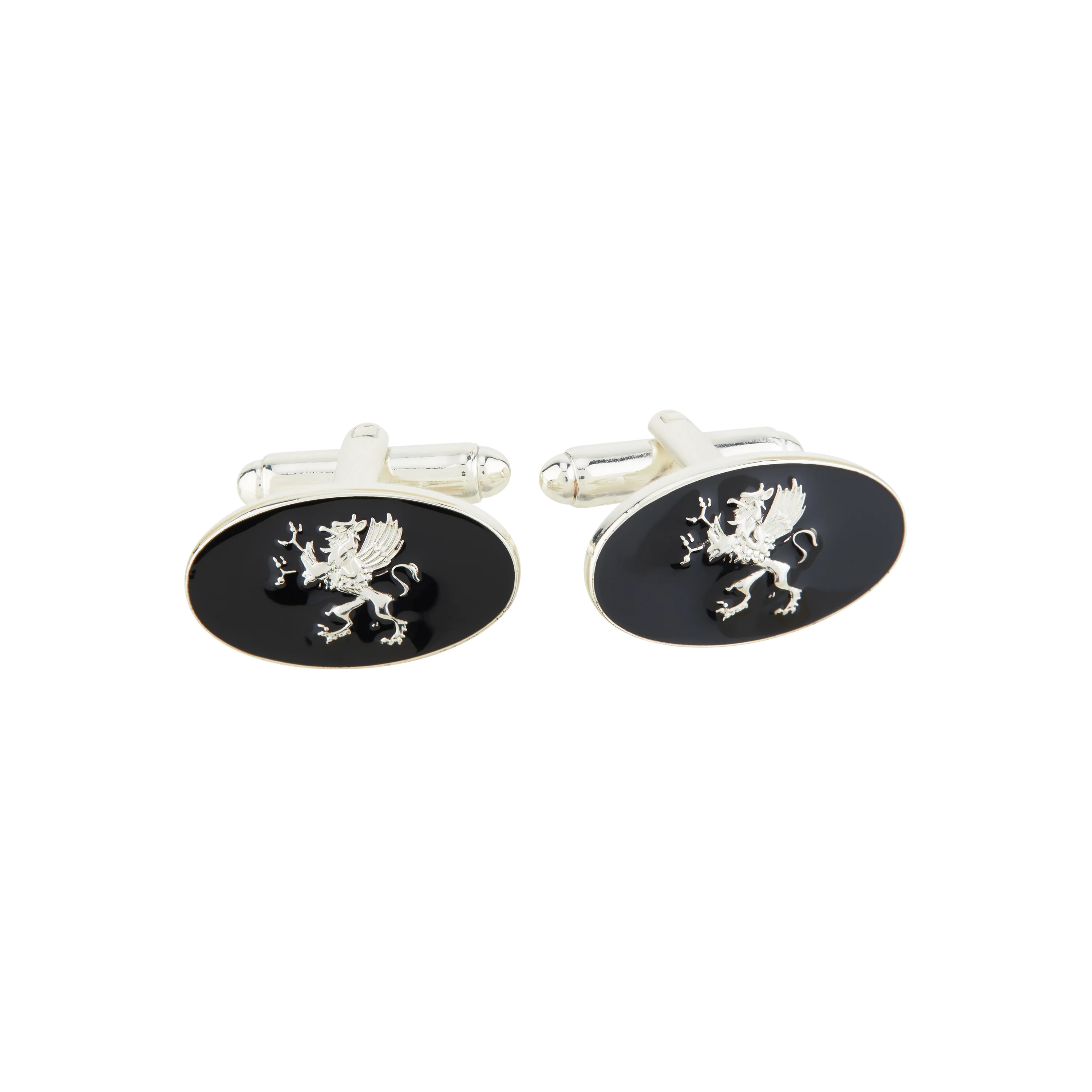 Gray's Inn Oval Silver Plated Cufflink