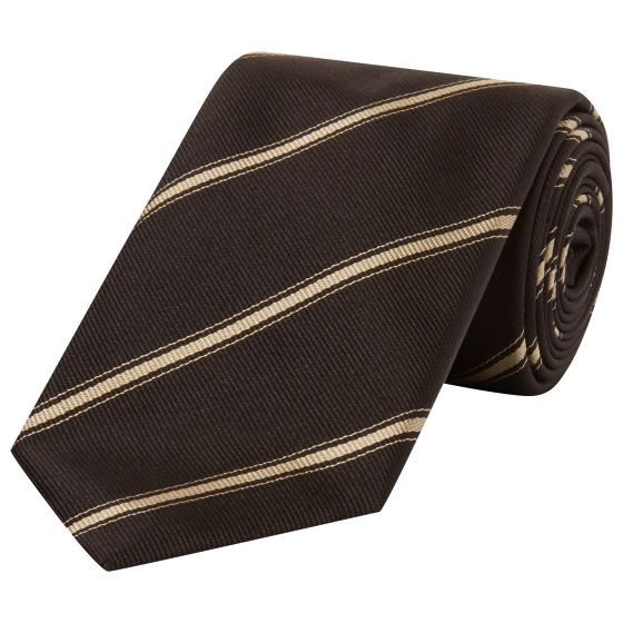 Gray's Inn Stripe Black Gold Silk Tie