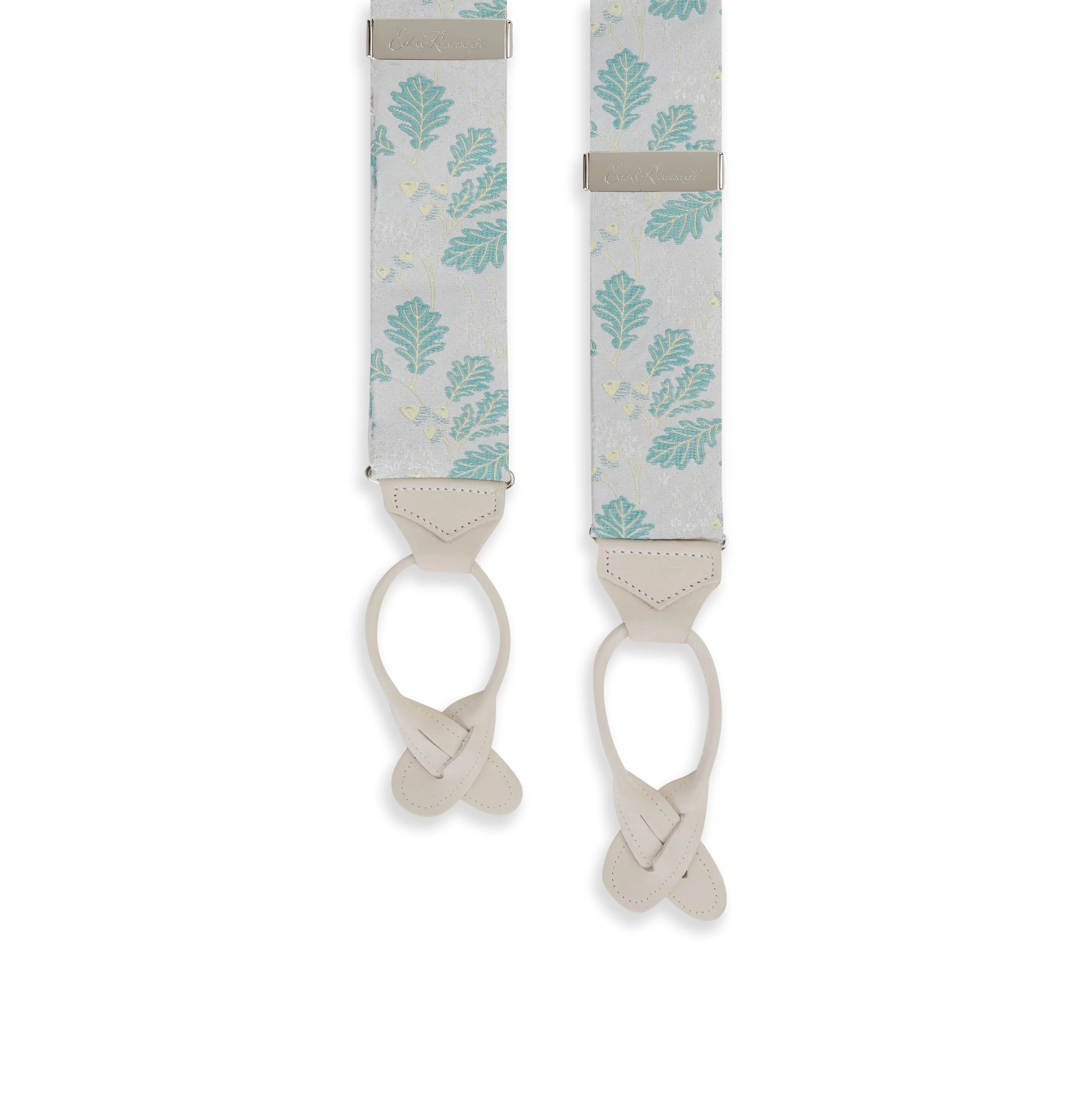 Green Acorn Jacquard Silk Brace