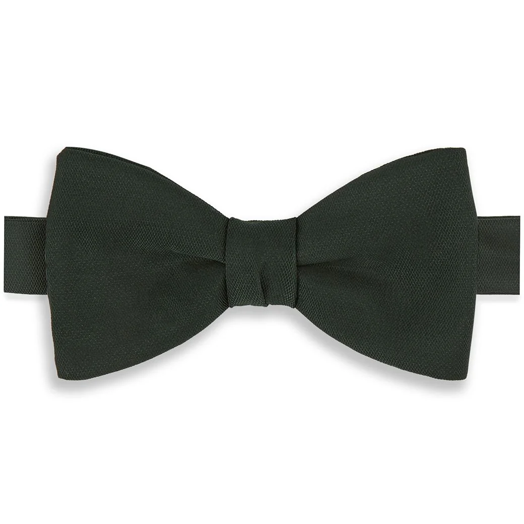 Green Barathea Silk Pre-Tied Bow Tie