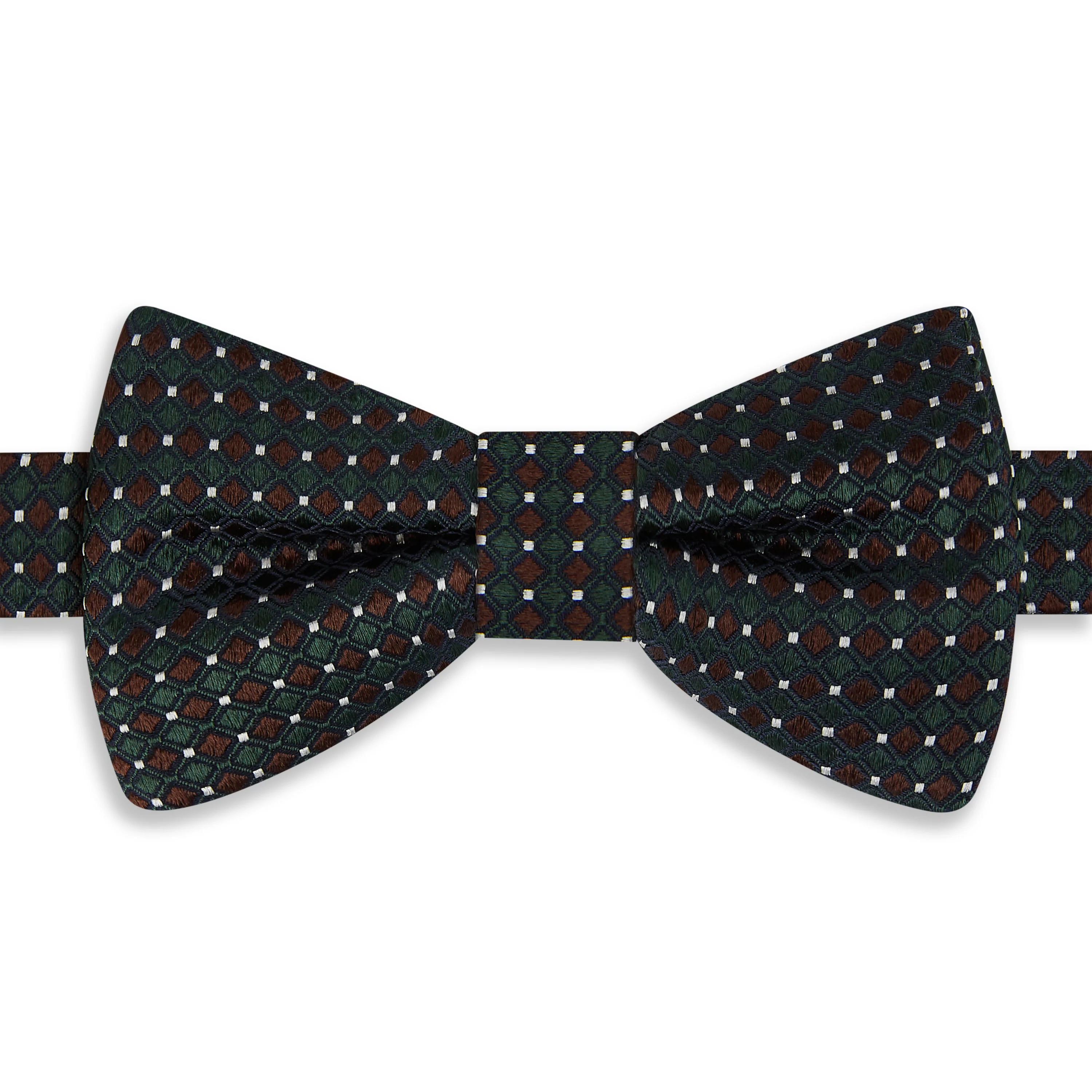 Green Jacquard Silk Pre Tied Bow Tie