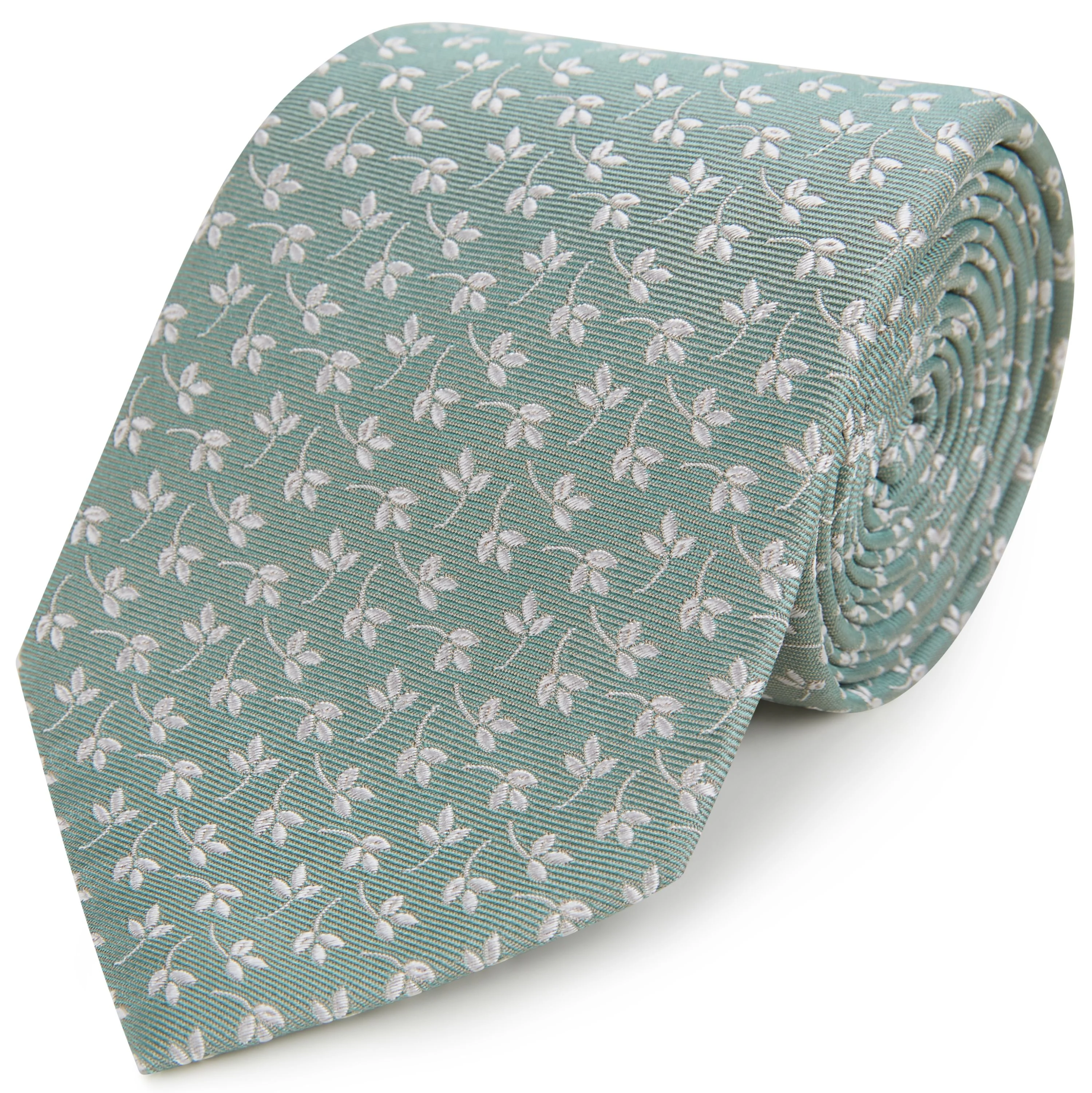 Green Leaf Woven Silk Tie