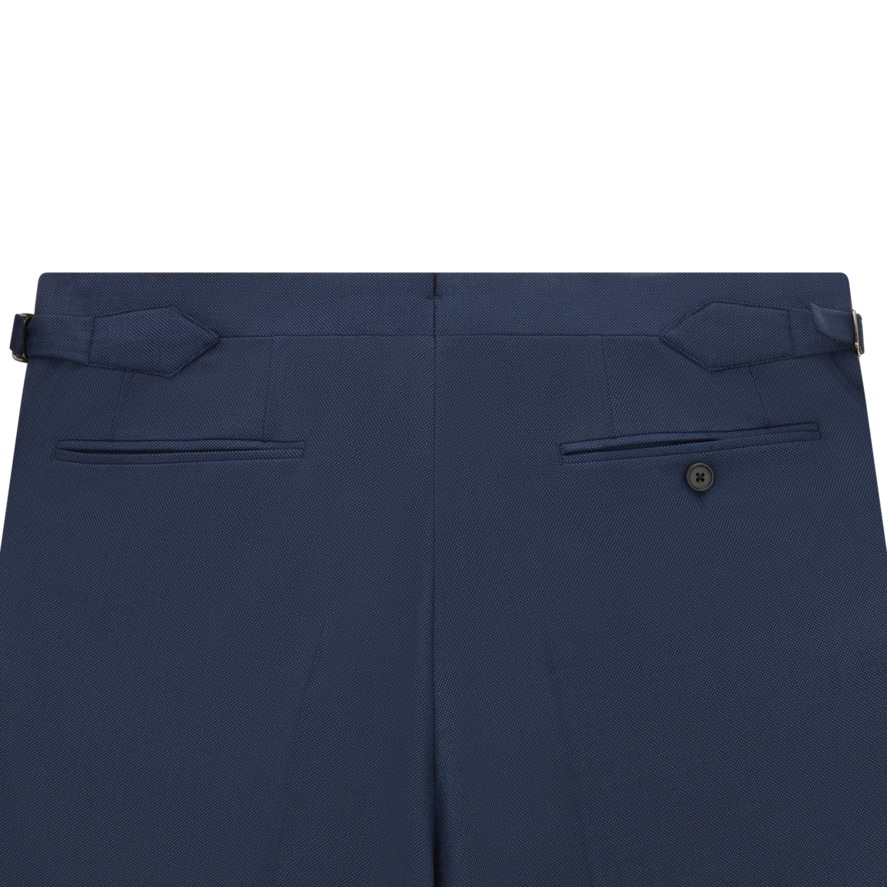 Grosvenor Light Navy Birdseye Super 150s Wool Suit - Image 6