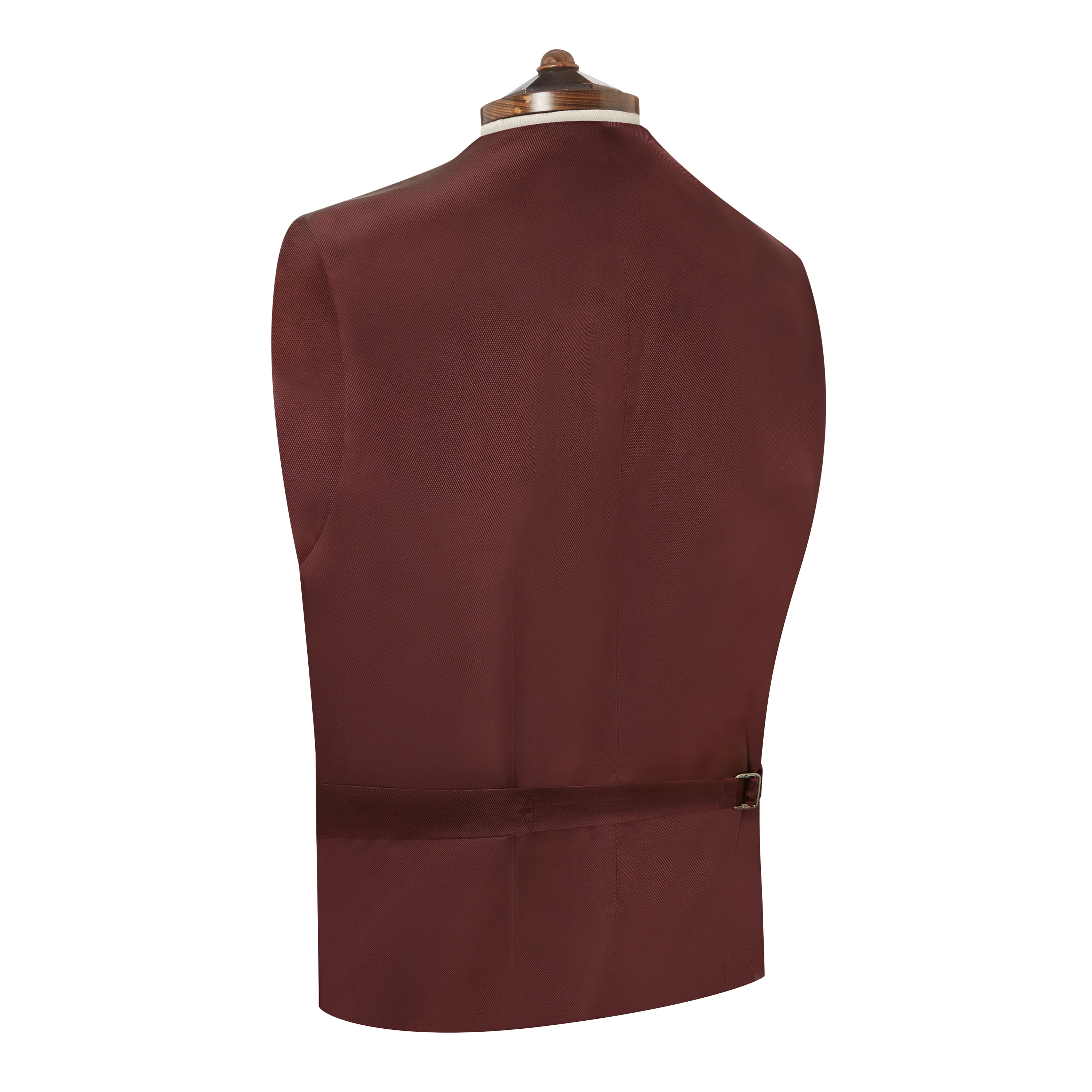 Hadley Burgundy Moleskin Waistcoat - Image 2