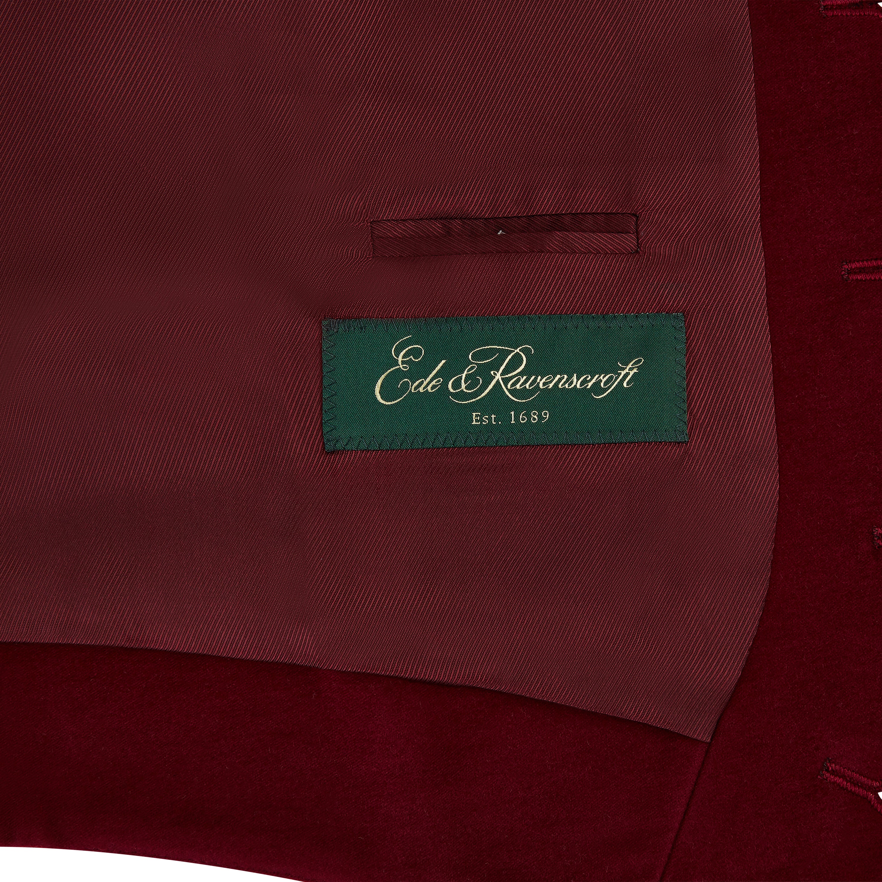 Hadley Burgundy Moleskin Waistcoat - Image 3