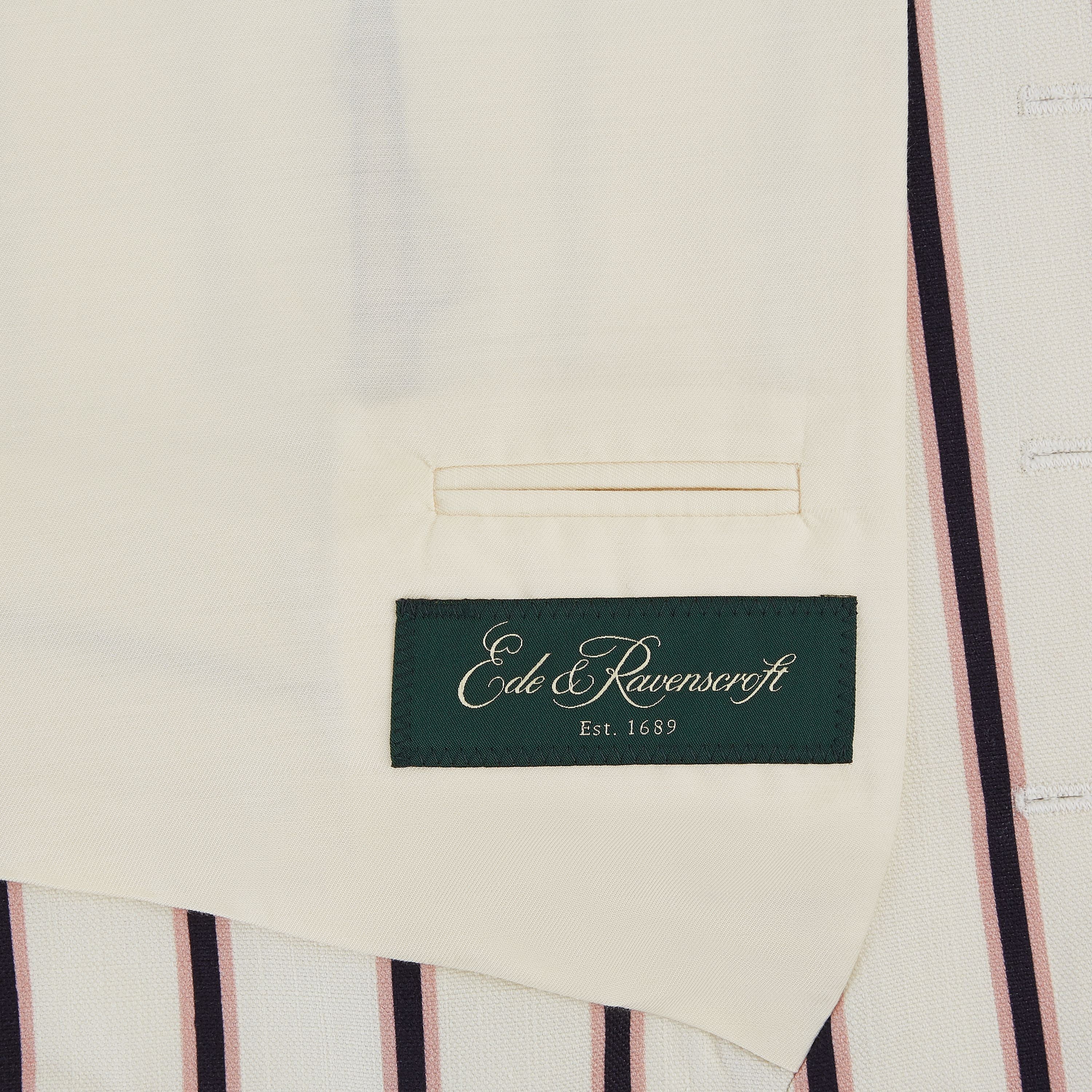 Hadley White Pink Stripe Waistcoat - Image 3