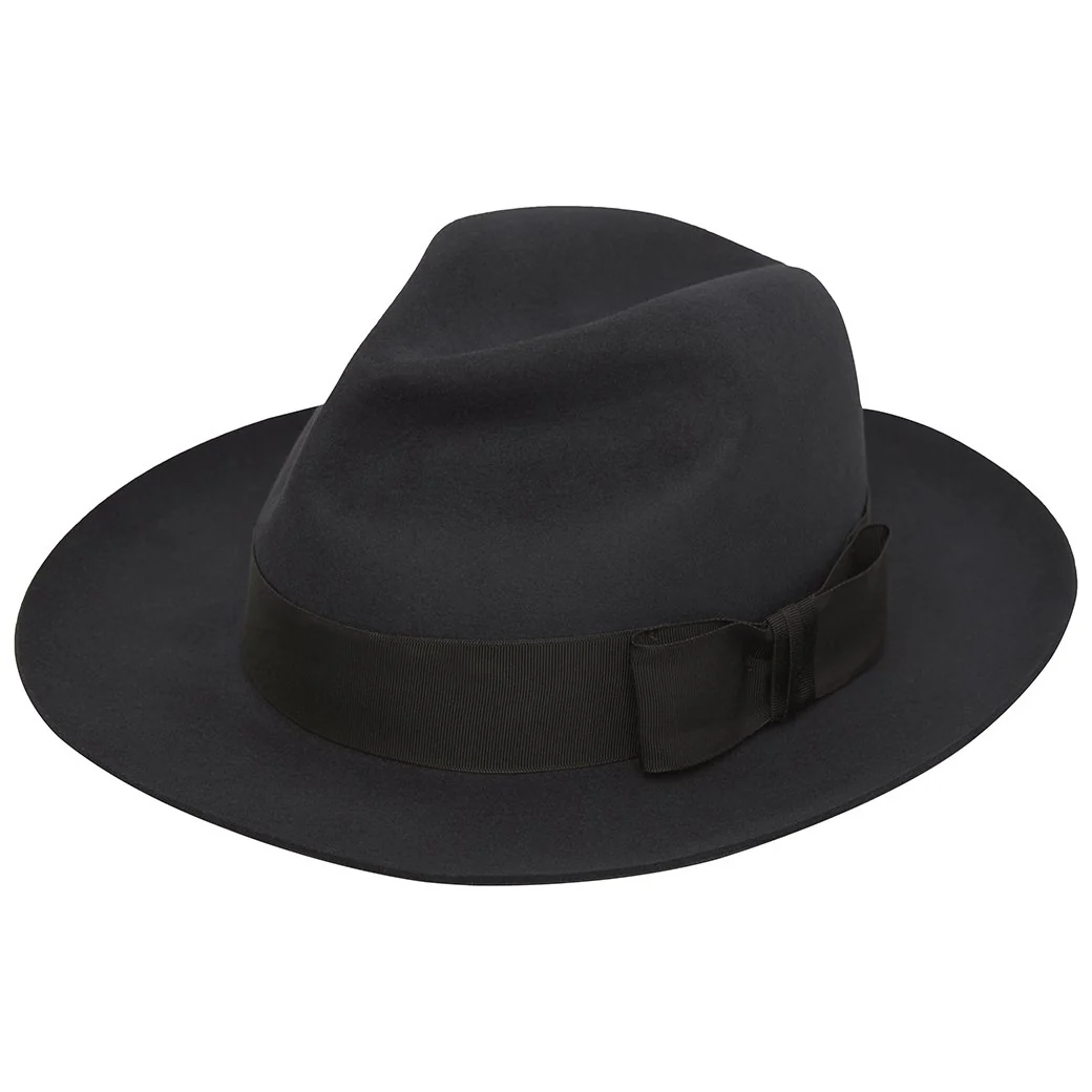 Harper Dark Grey Felt Fedora Hat