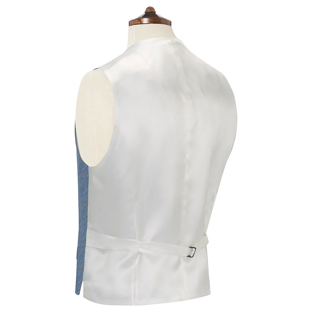 Hayward Blue and Gold Silk Waistcoat - Image 2
