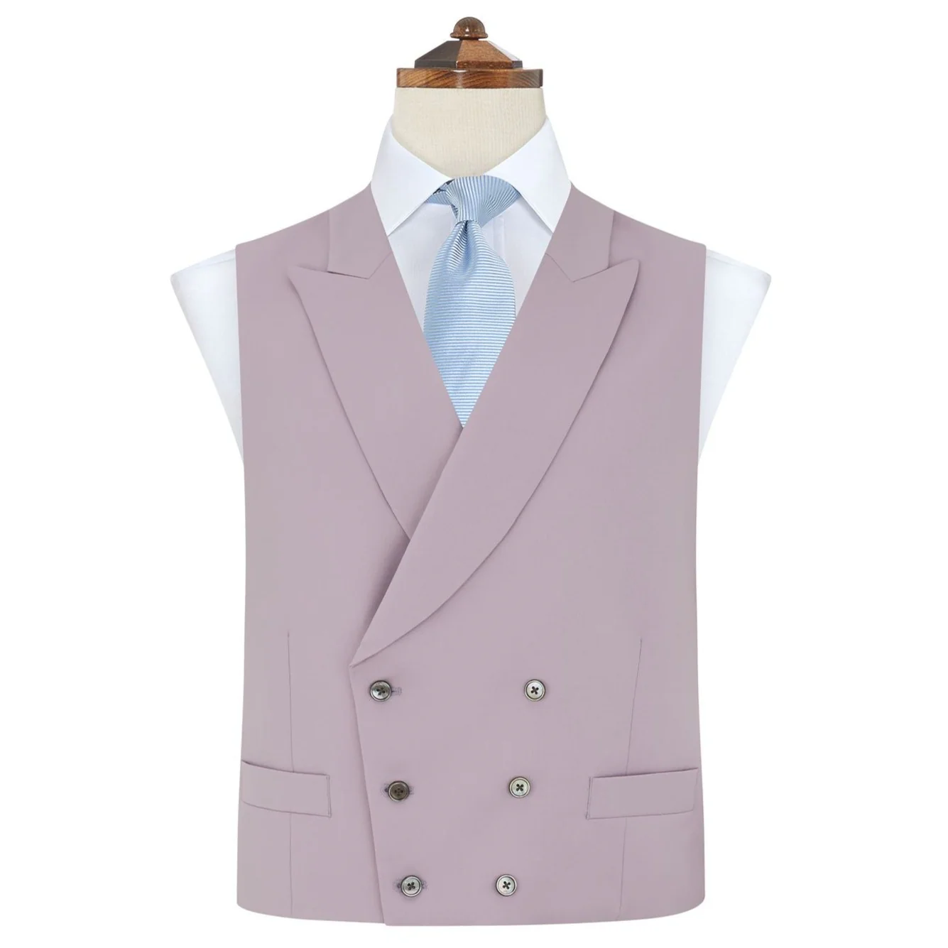 Hayward Lilac Royal Gabardine Wool Waistcoat