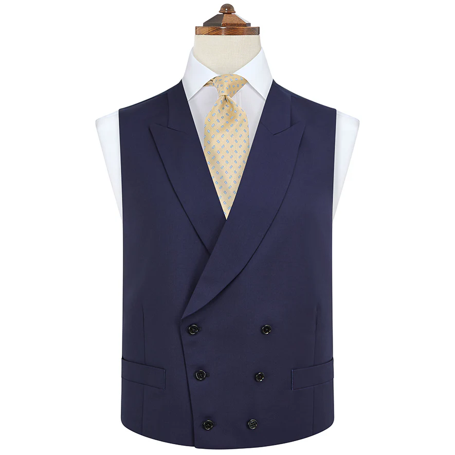 Hayward Navy Fine Twill Wool Waistcoat