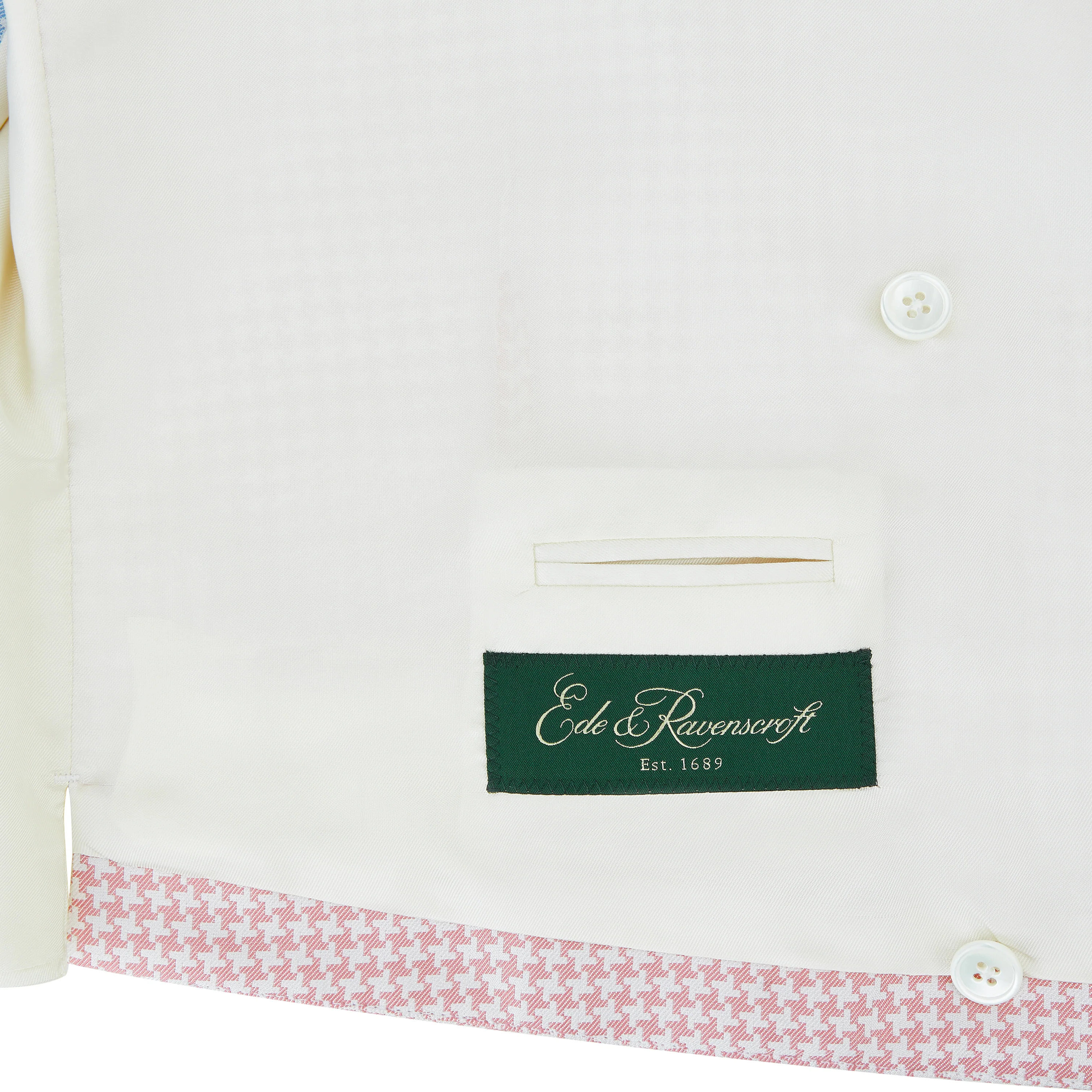 Hayward Pink White Houndstooth Silk Waistcoat - Image 3