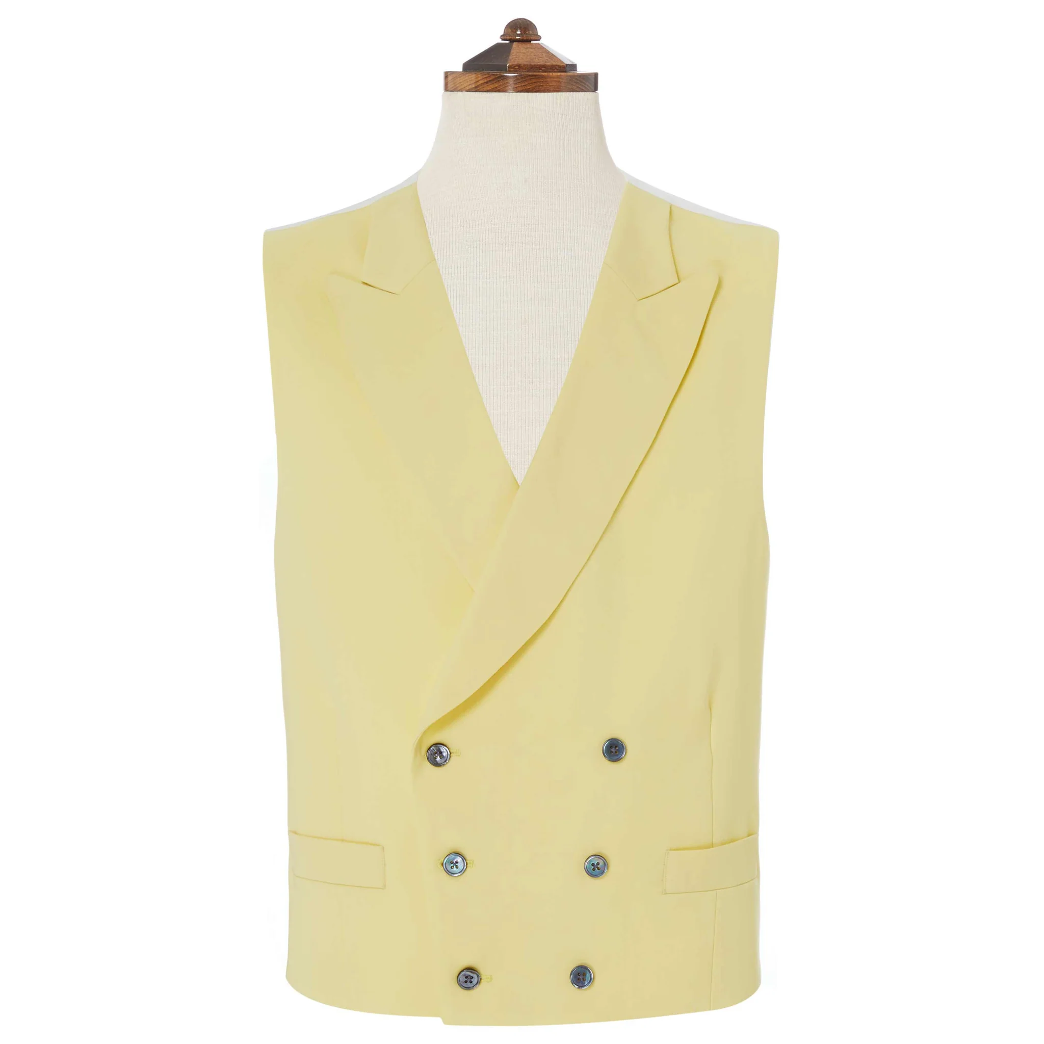 Hayward Yellow Royal Gabardine Wool Waistcoat - Image 2