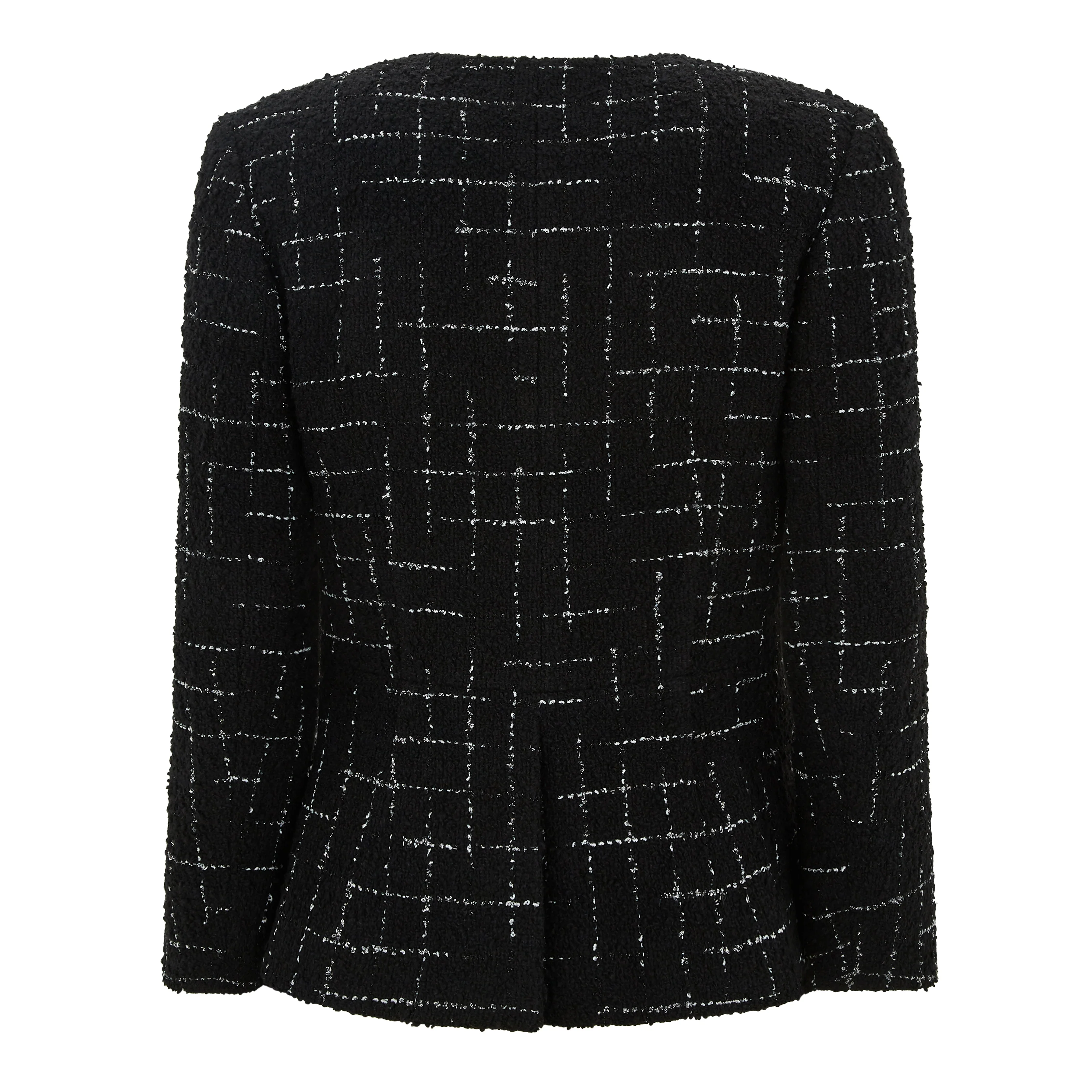 Hazel Tailored Glitter Check Wool Jacket - Image 2