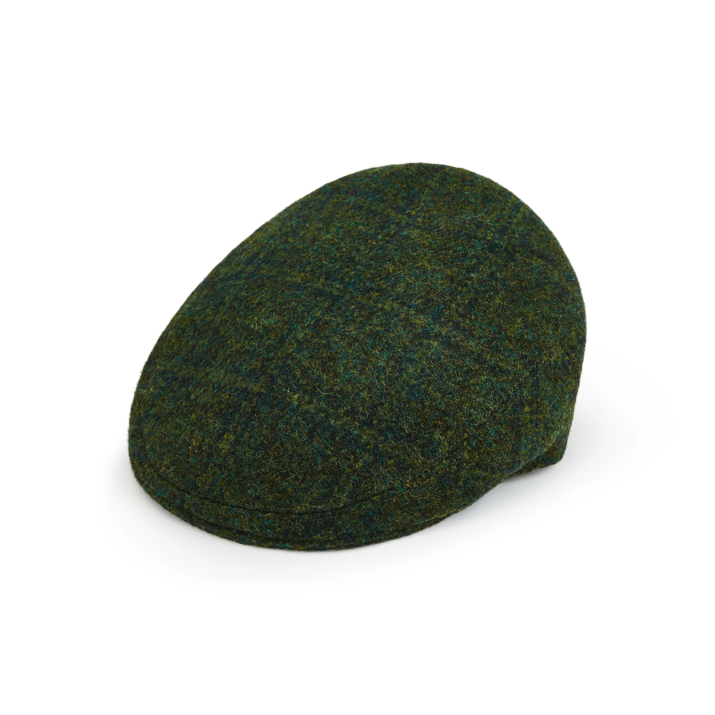 Heydon Green Navy Check Tweed Flat Cap