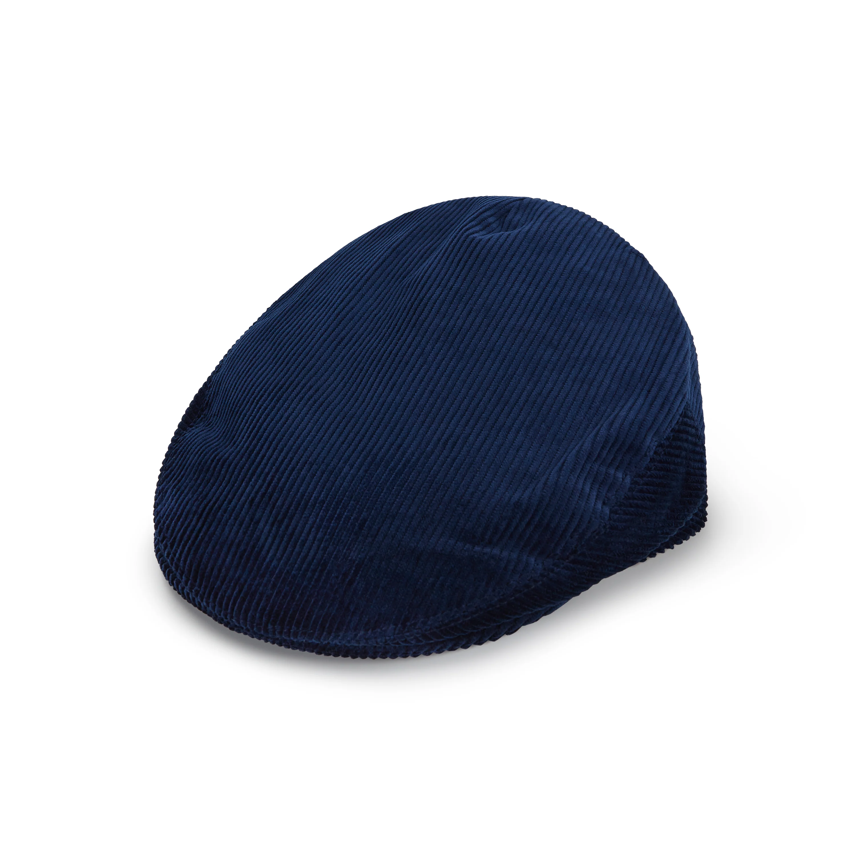 Heydon Navy Corduroy Cotton Flat Cap