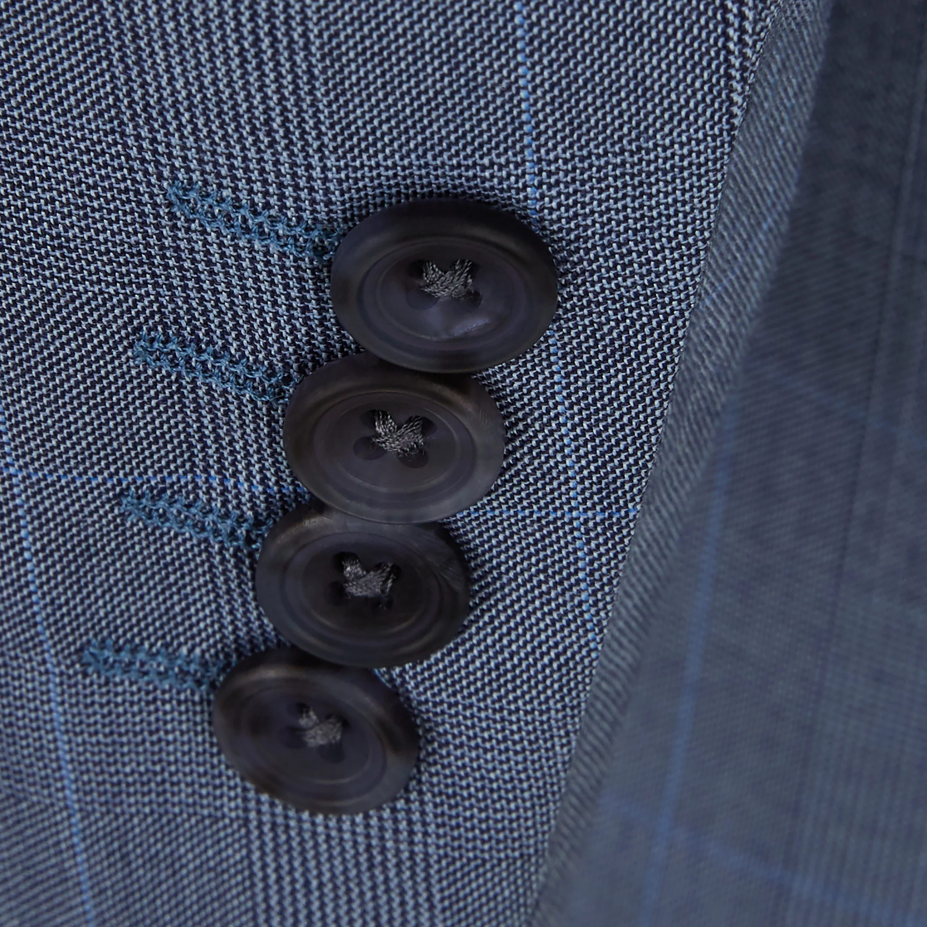 Holborn Blue Grey Prince Of Wales Check Suit - Image 4