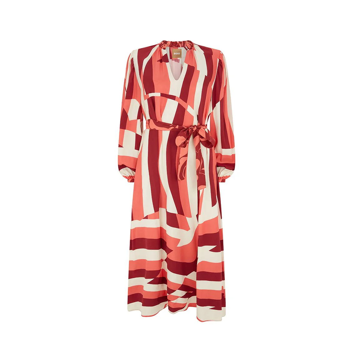 Hugo Boss Detola Print Dress Pink