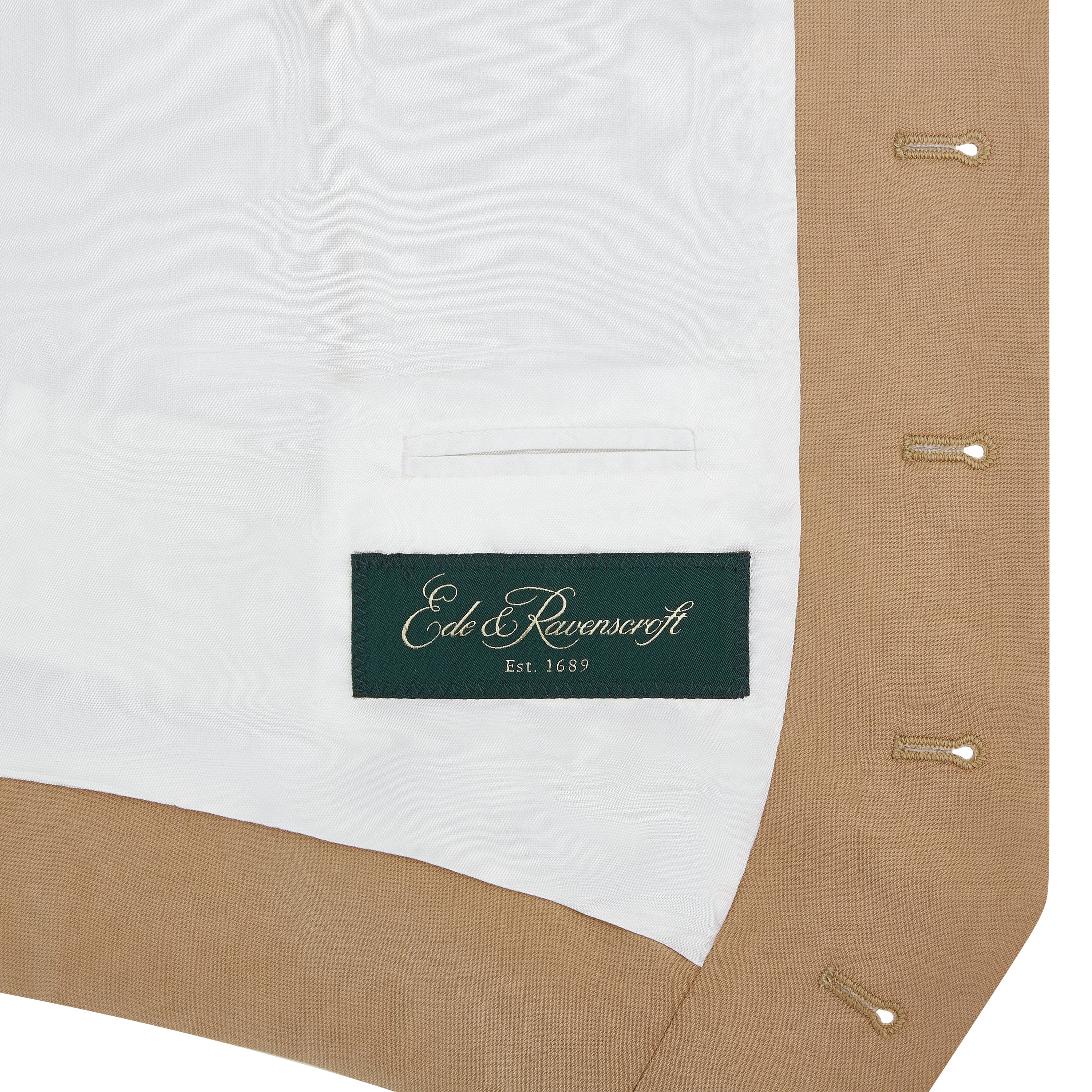 Hyde Buff Royal Gaberdine Wool Waistcoat - Image 3
