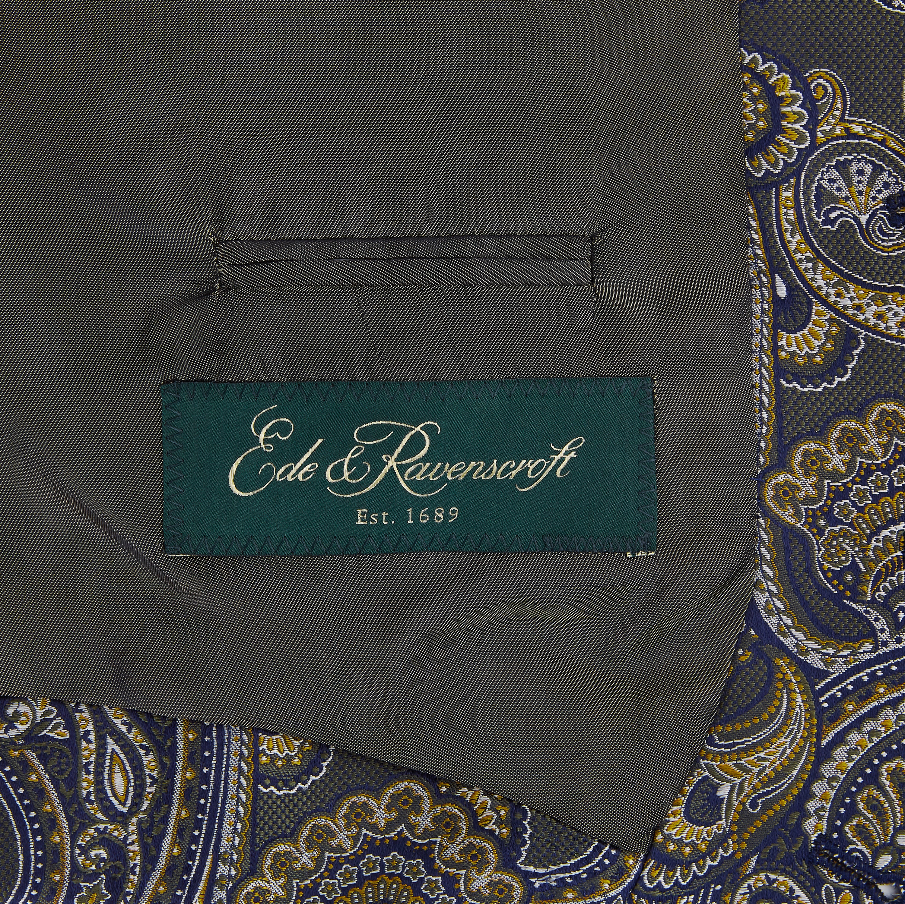 Hyde Green Paisley Silk Waistcoat - Image 3