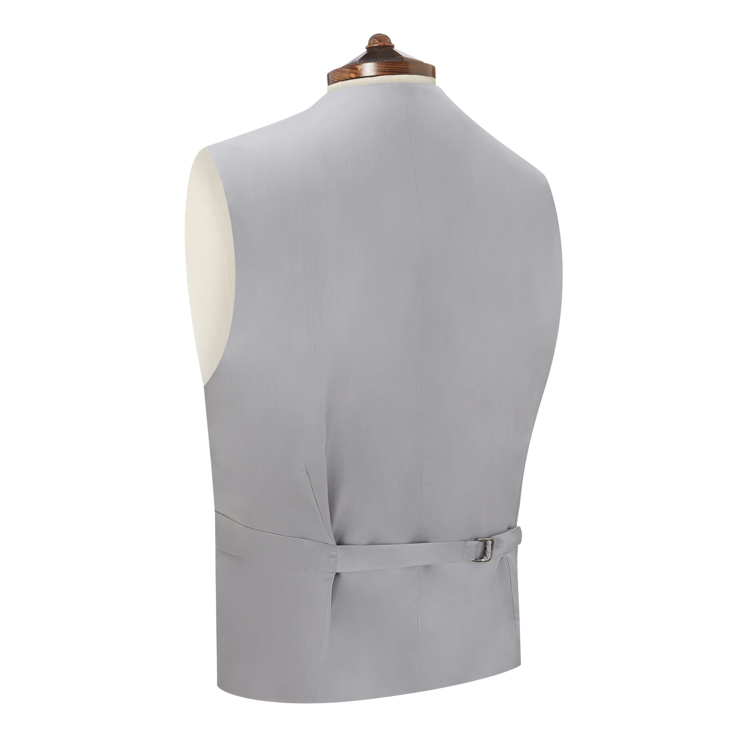Hyde Grey Royal Gaberdine Wool Waistcoat - Image 2