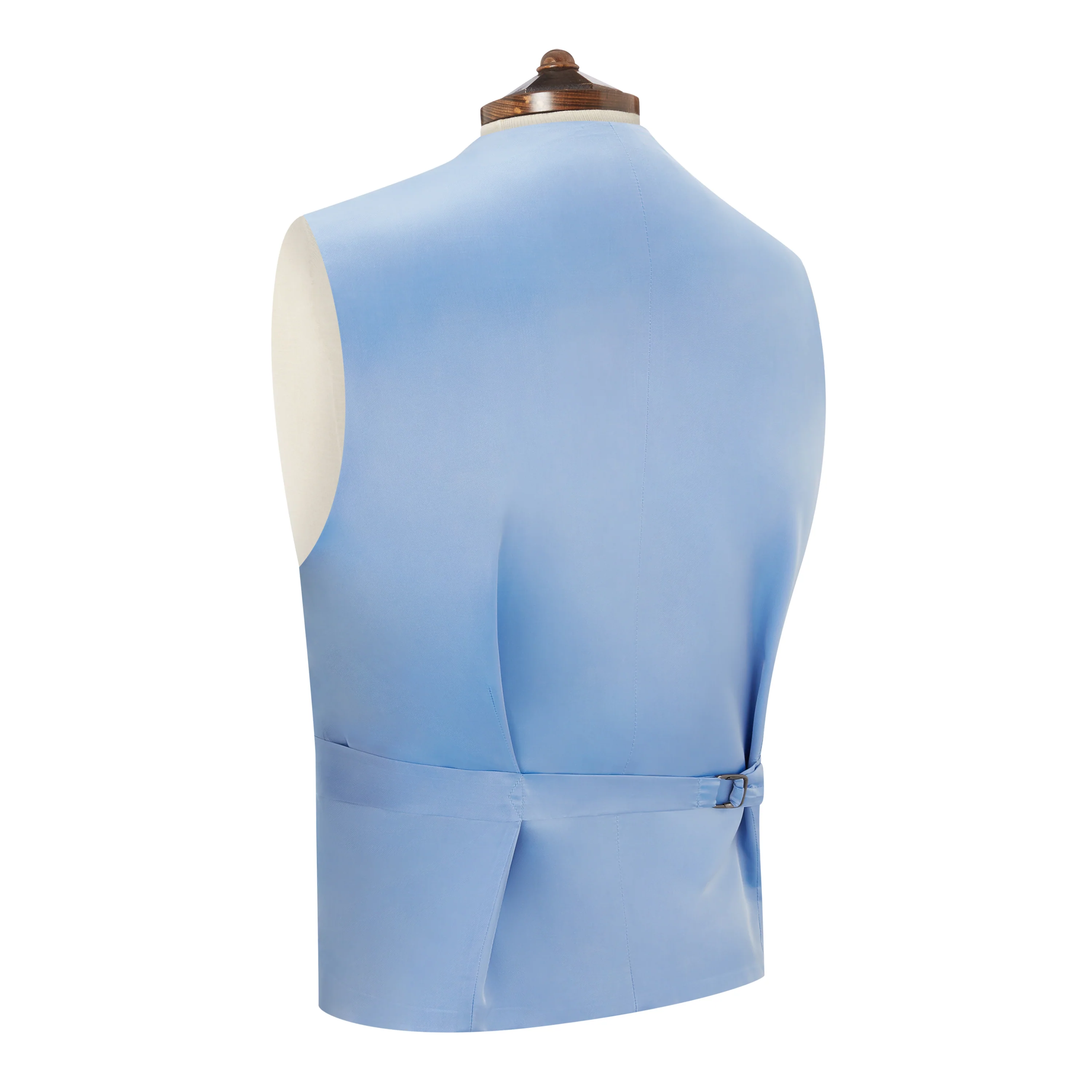 Hyde Pale Blue Royal Gaberdine Wool Waistcoat - Image 2