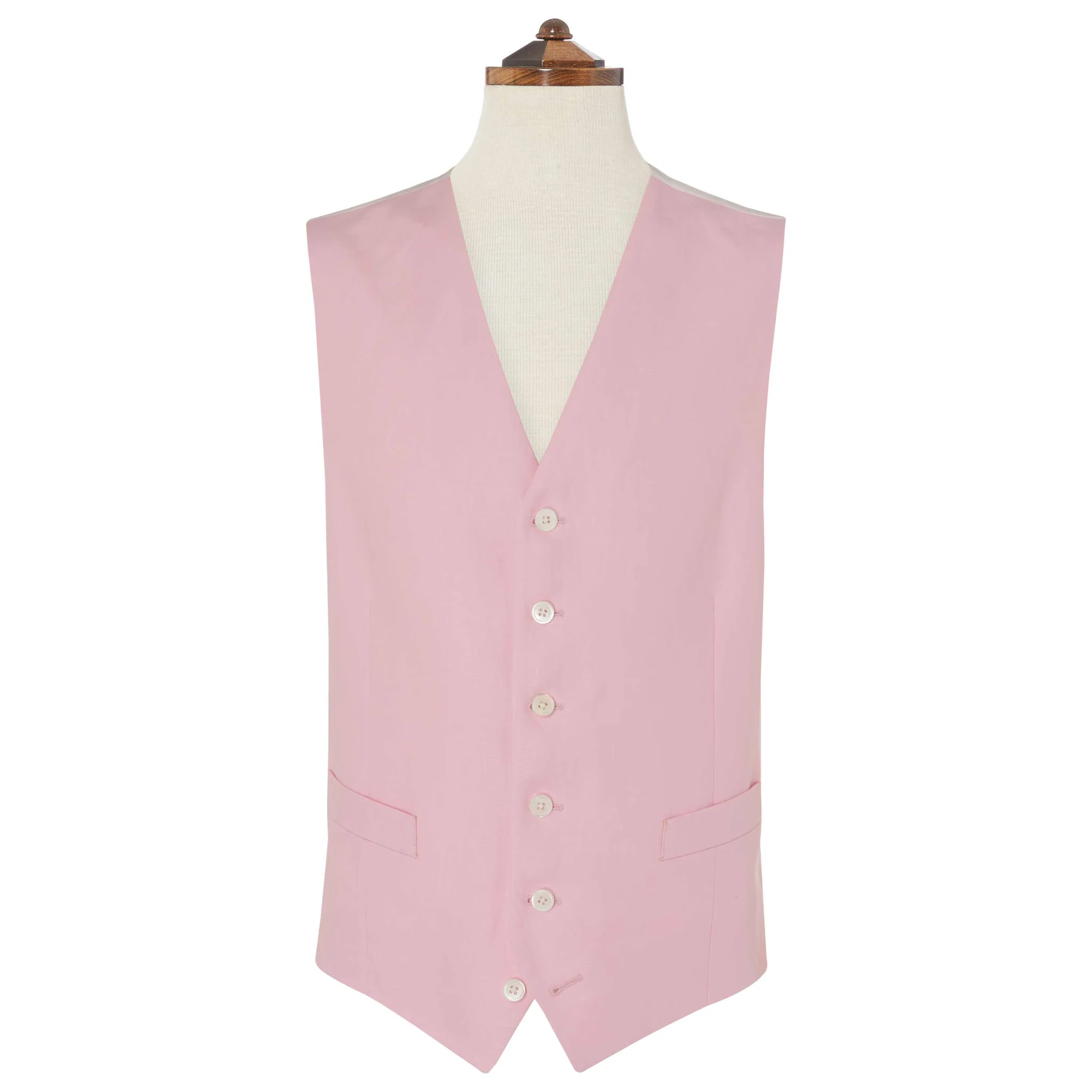 Hyde Pink Linen Waistcoat - Image 2