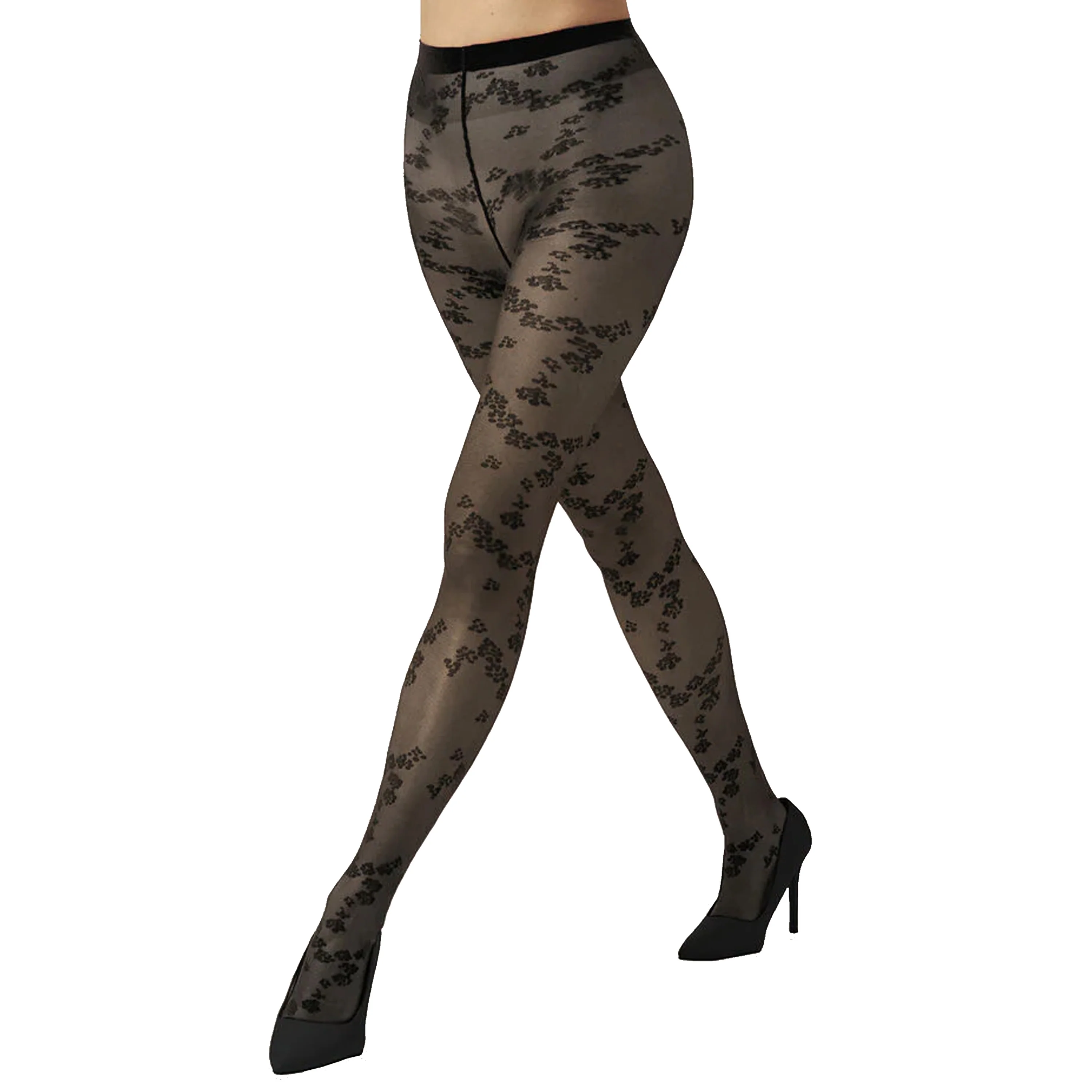 Individual Floret Tights Black