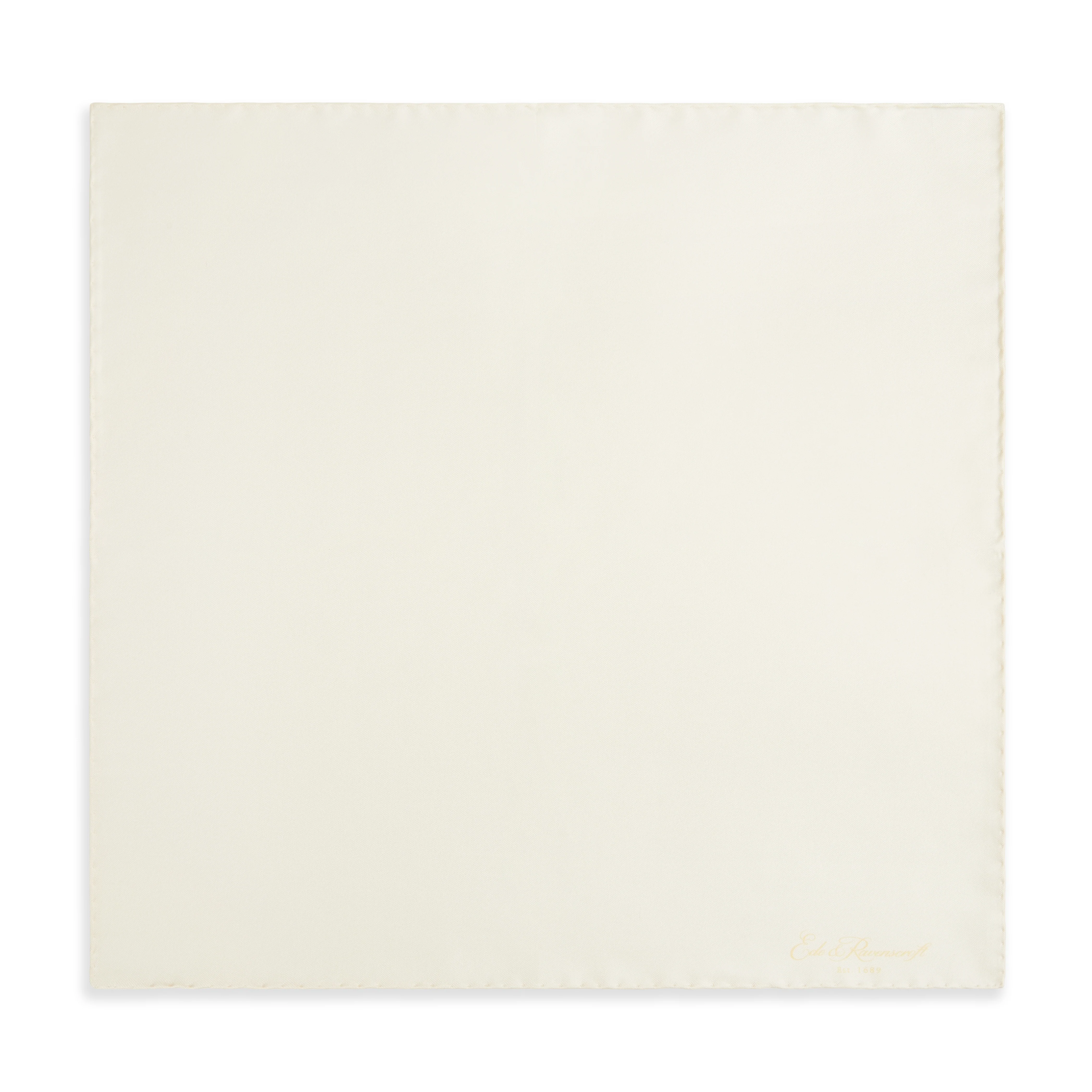 Ivory Silk Fine Twill Pocket Square