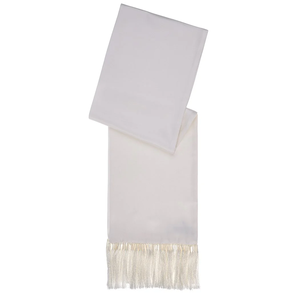 Ivory Heavy Twill Silk Scarf