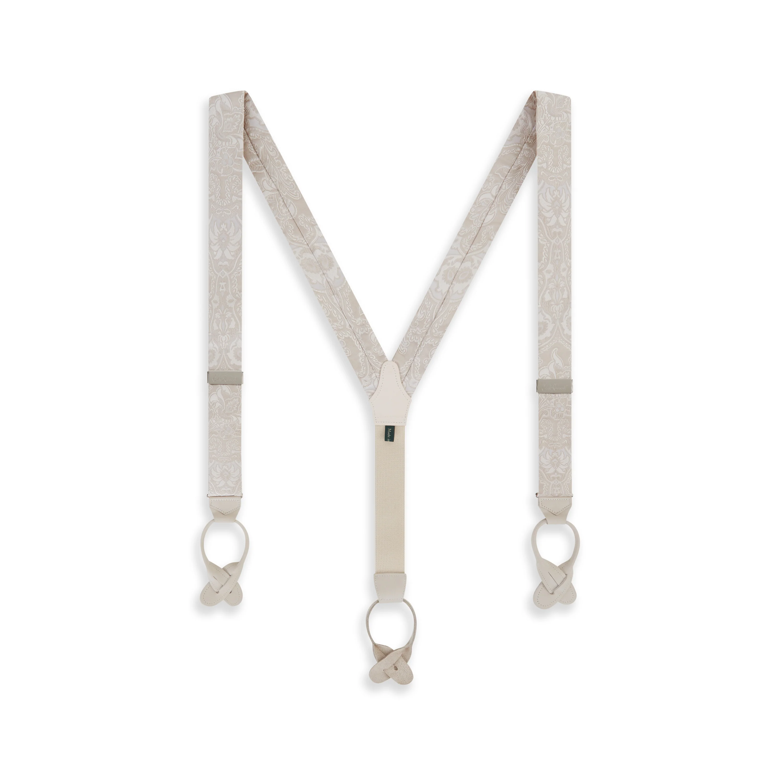 Ivory Jacquard Silk Brace - Image 2