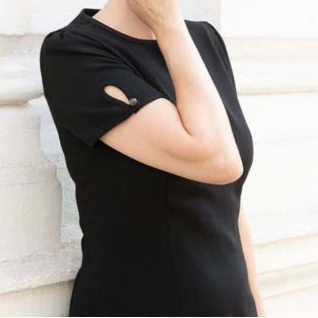 Jada Tailored Wool Crepe Shift Dress - Image 3