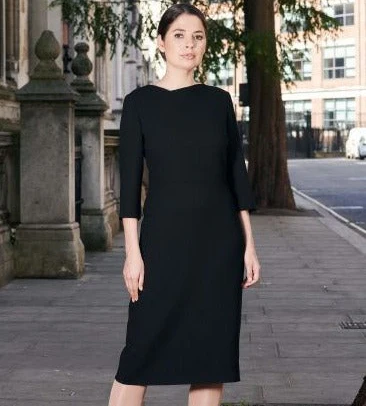 Joy Tailored Wool Crepe Dress - Image 3