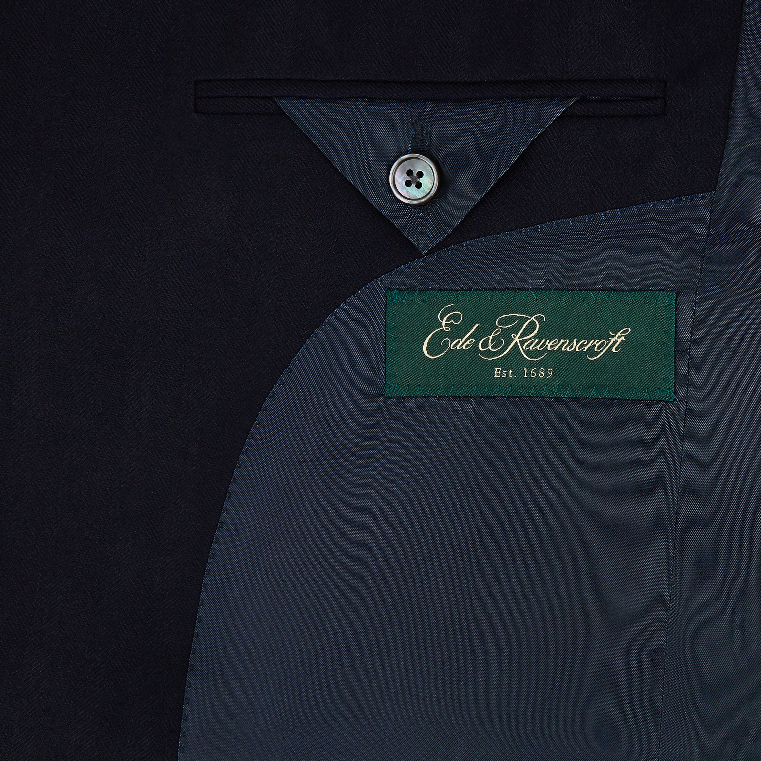 Kensington Navy Wide Herringbone Suit - Image 4