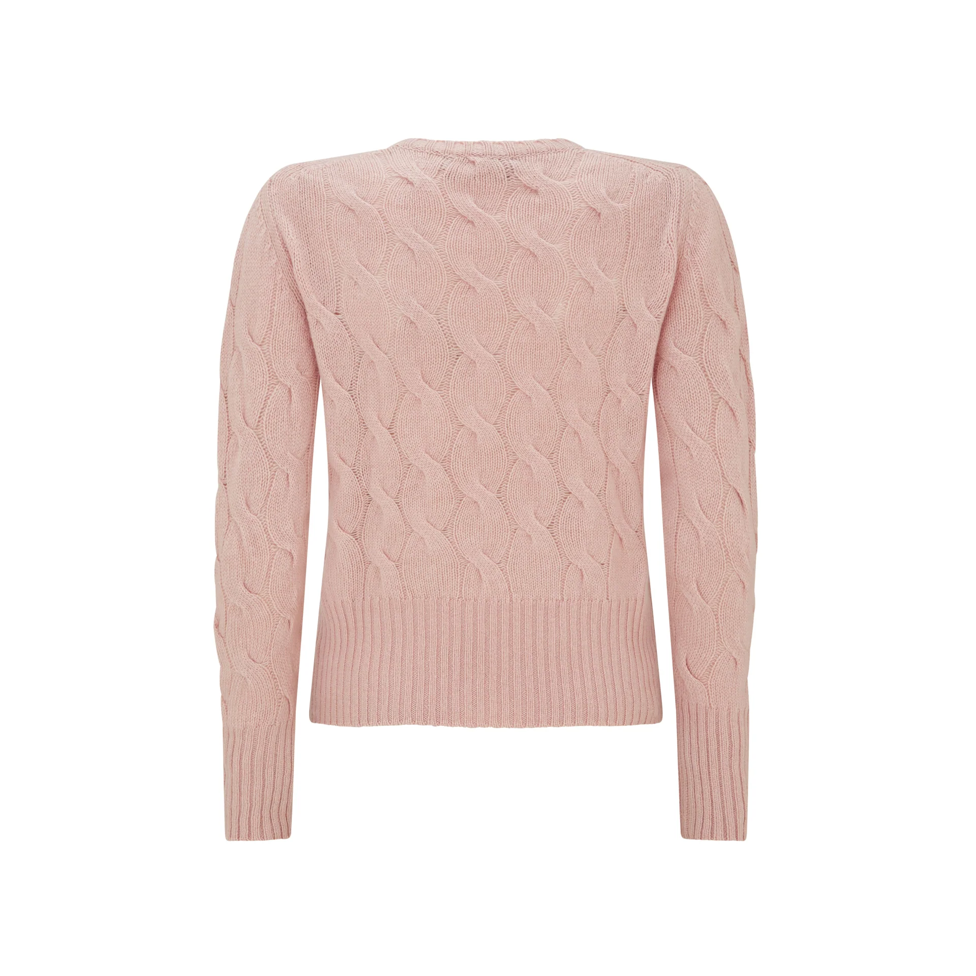 Keryn Cable Round Neck Cashmere Sweater - Image 2