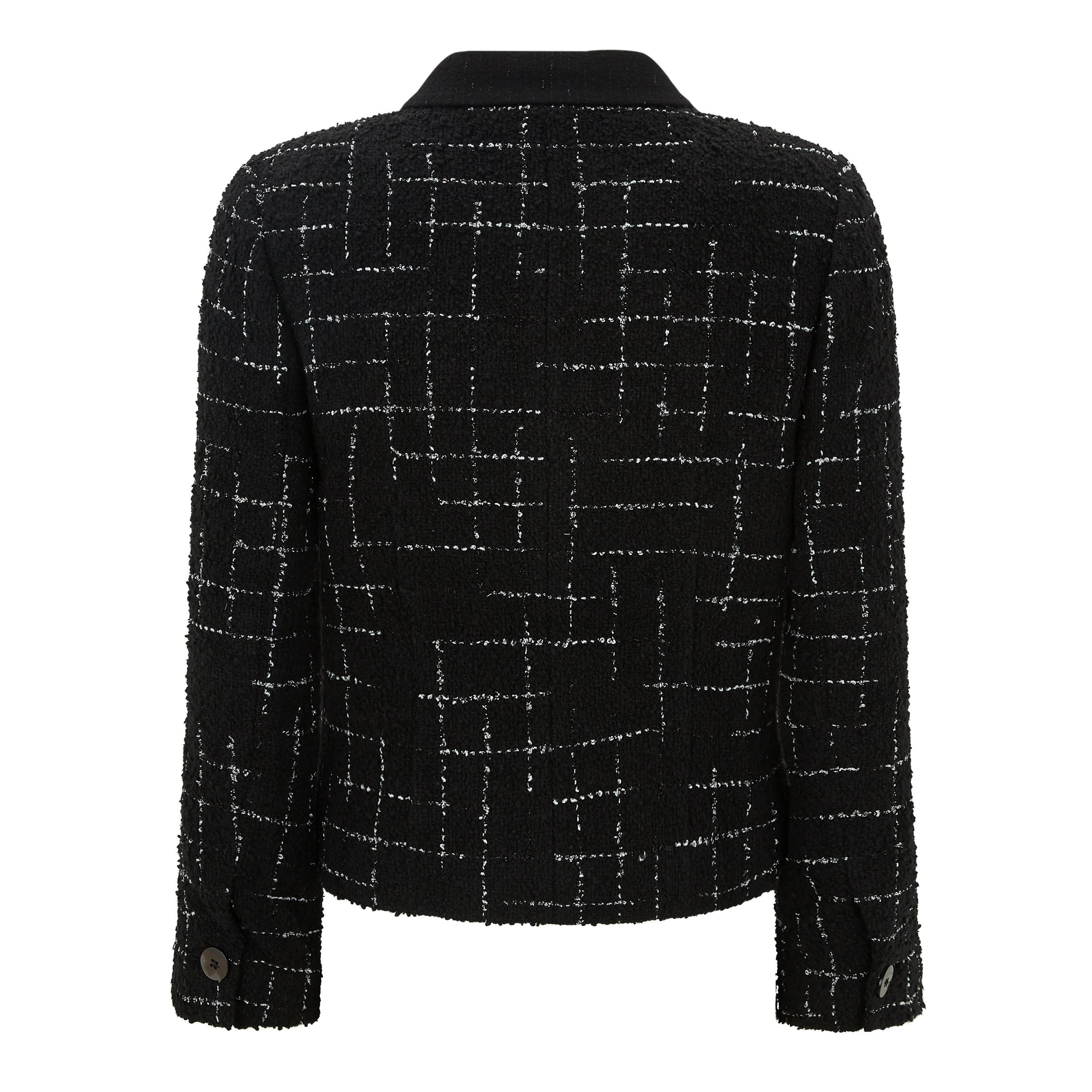 Kiara Tailored Glitter Check Wool Jacket - Image 2