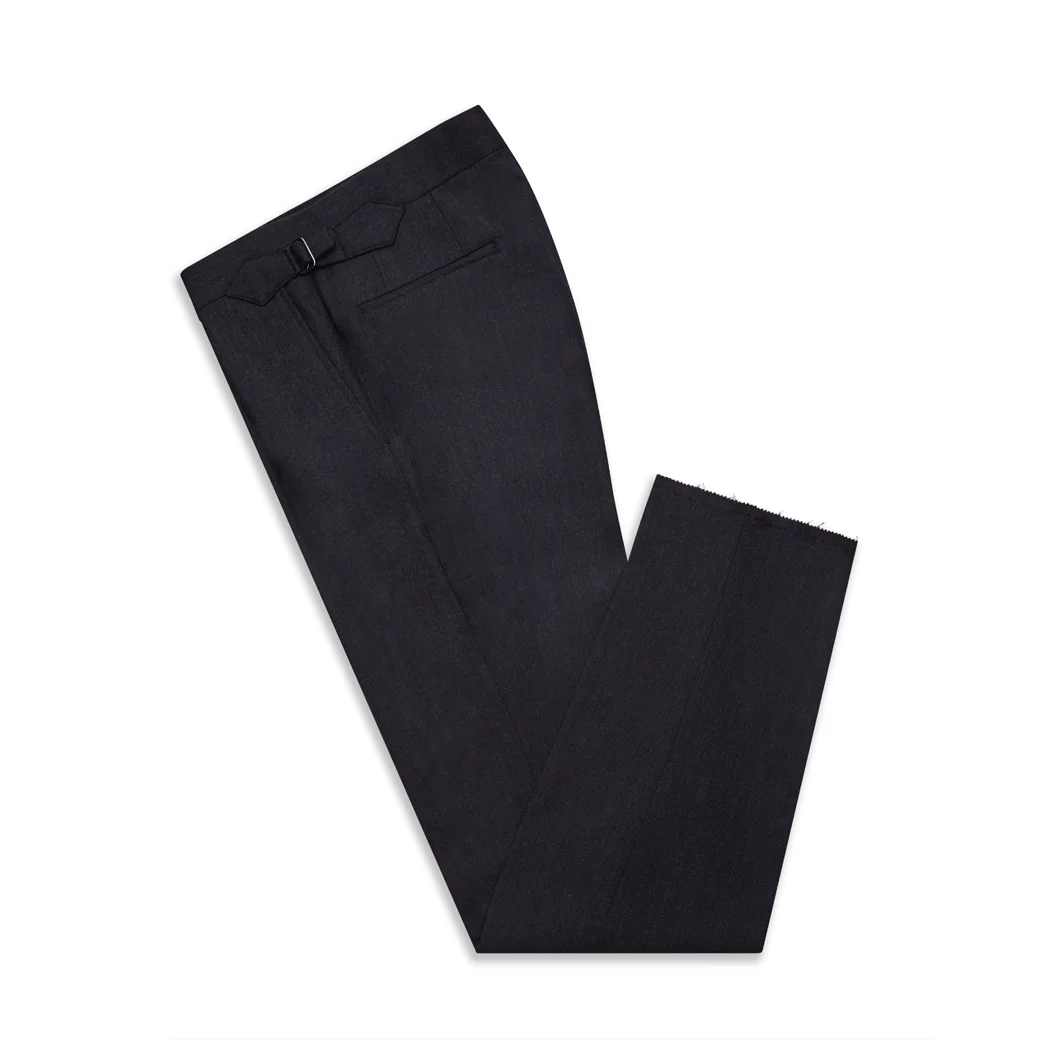 Kingsbury Charcoal Wide Herringbone Suit - Image 4