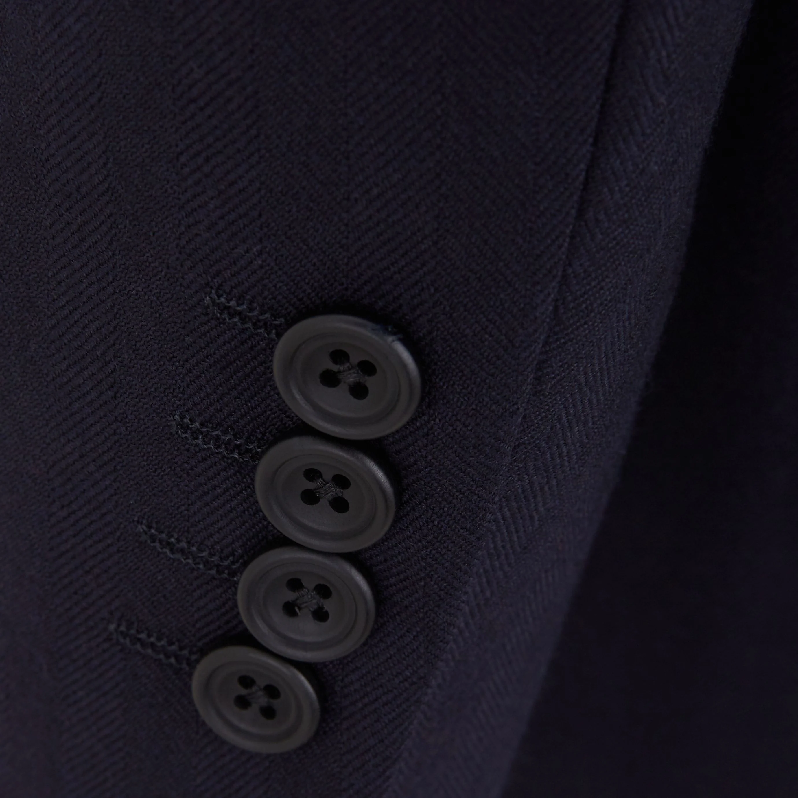 Kingsbury Navy Wide Herringbone Suit - Image 3