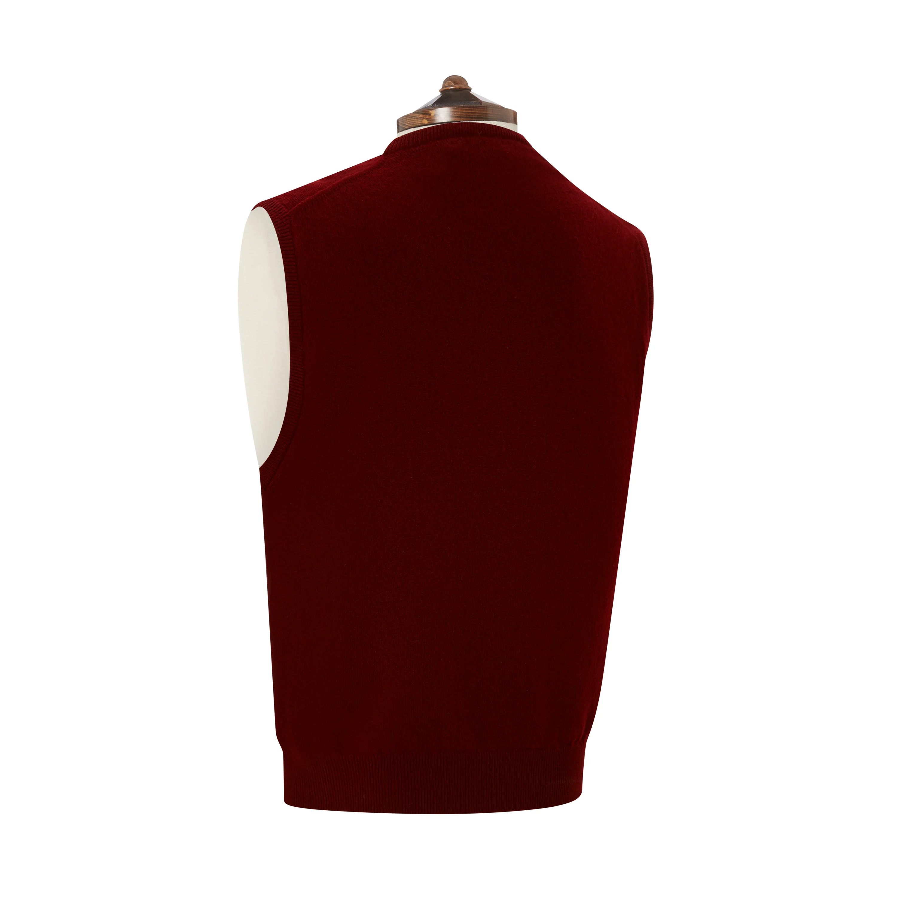 Kirton Burgundy Knitted Cashmere Vest - Image 2