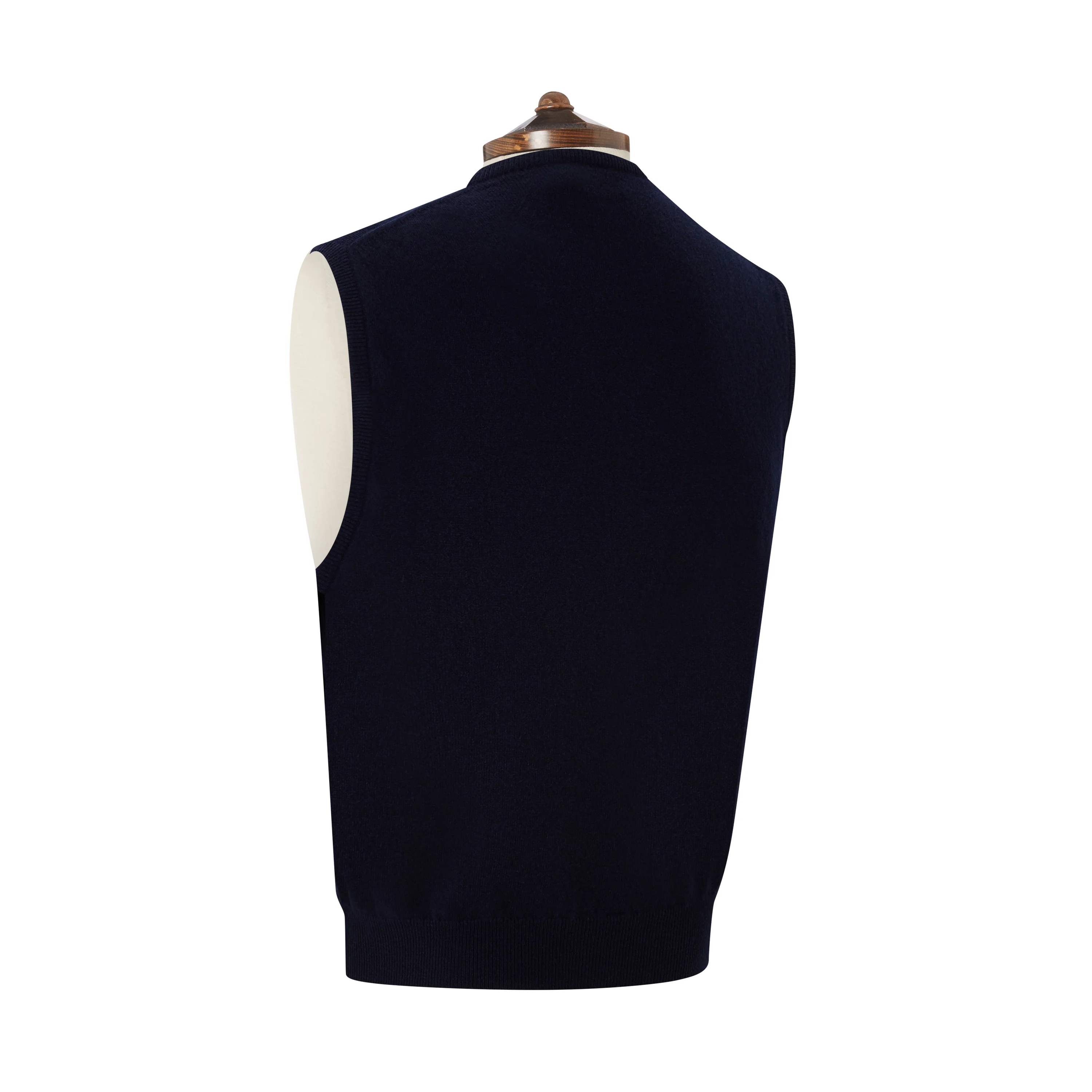 Kirton Navy Knitted Cashmere Vest - Image 2