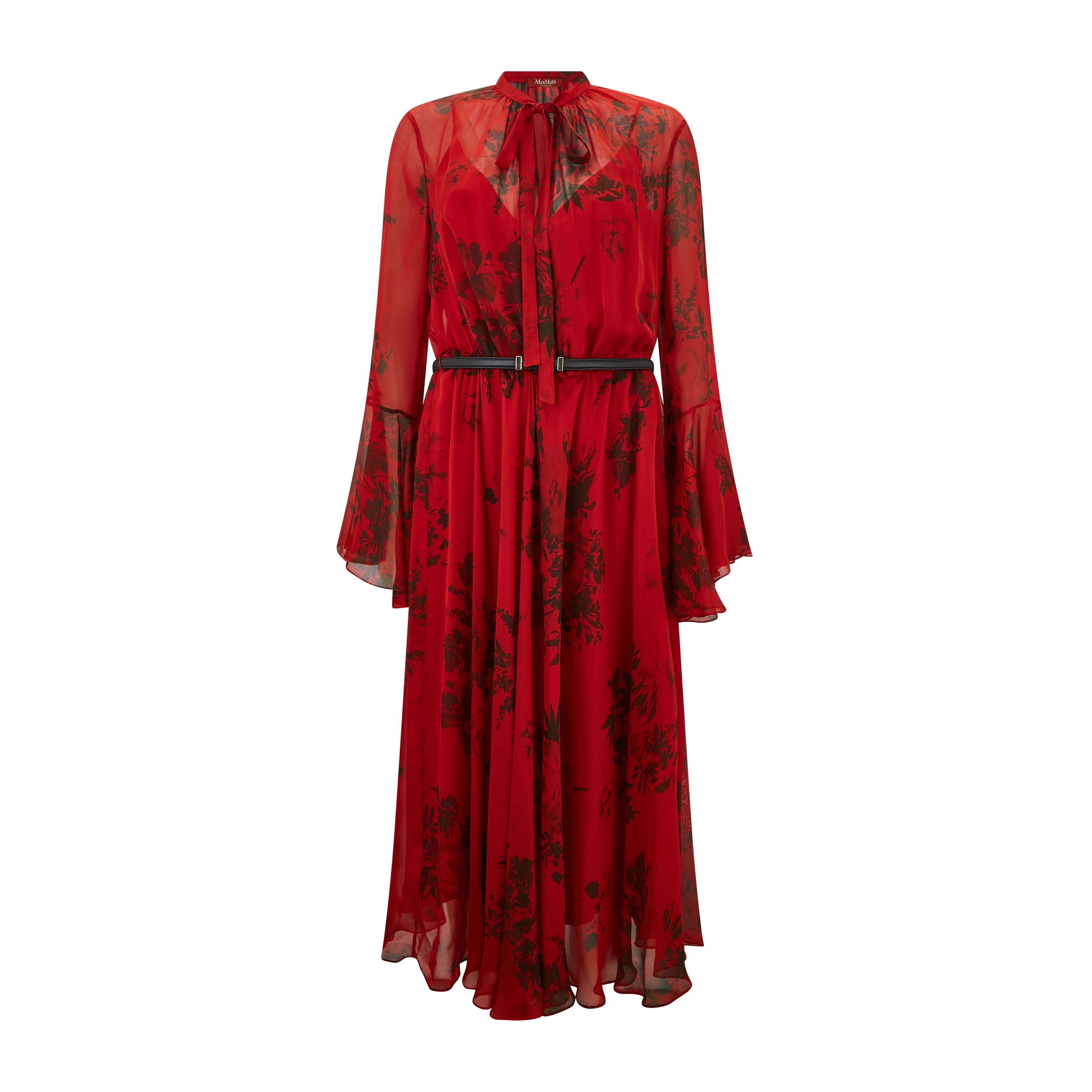 Klenia Rose Chiffon Silk Dress