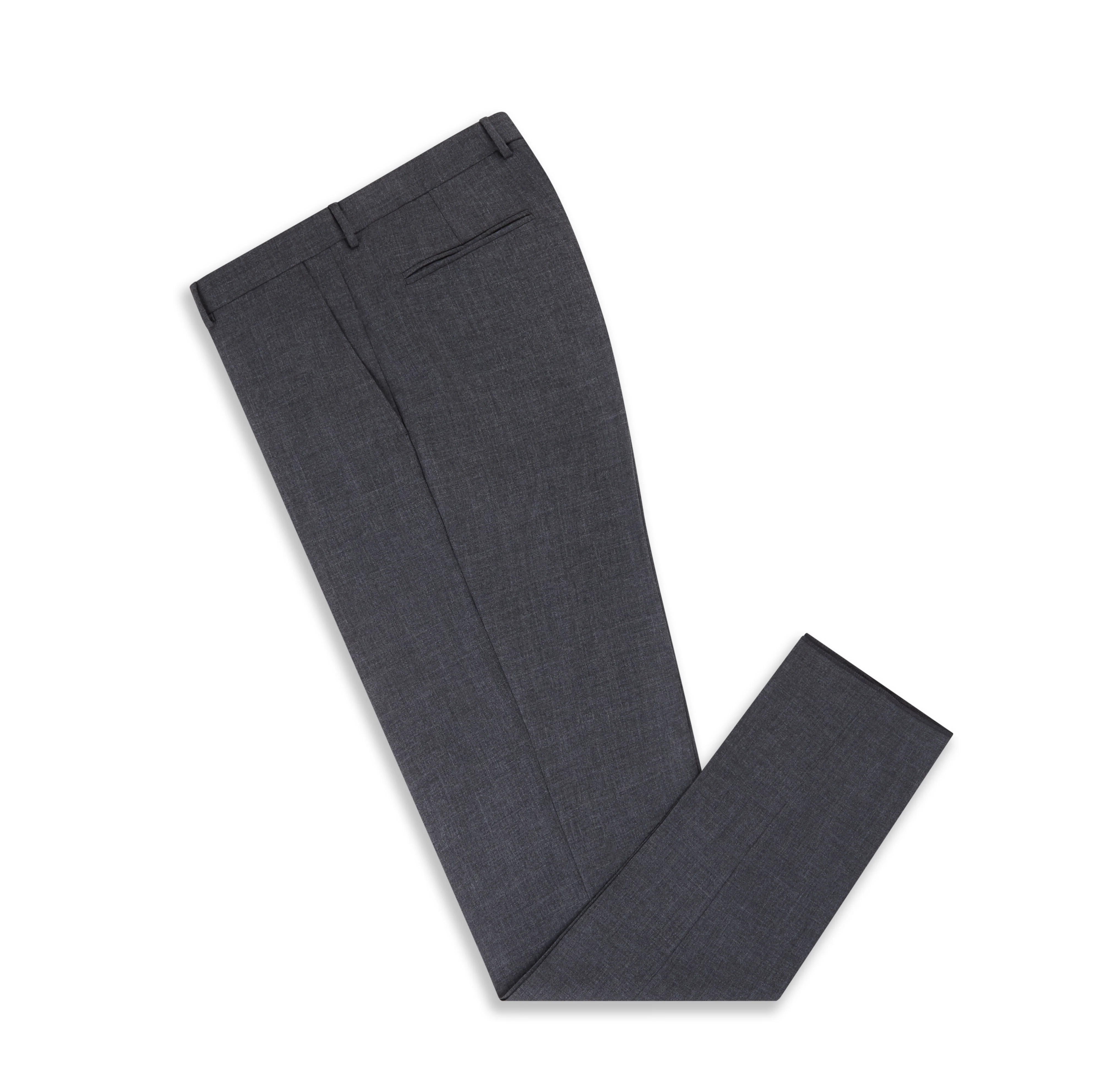 Knighton Semi Lined Charcoal Tropical Worsted Wool Suit - Image 6