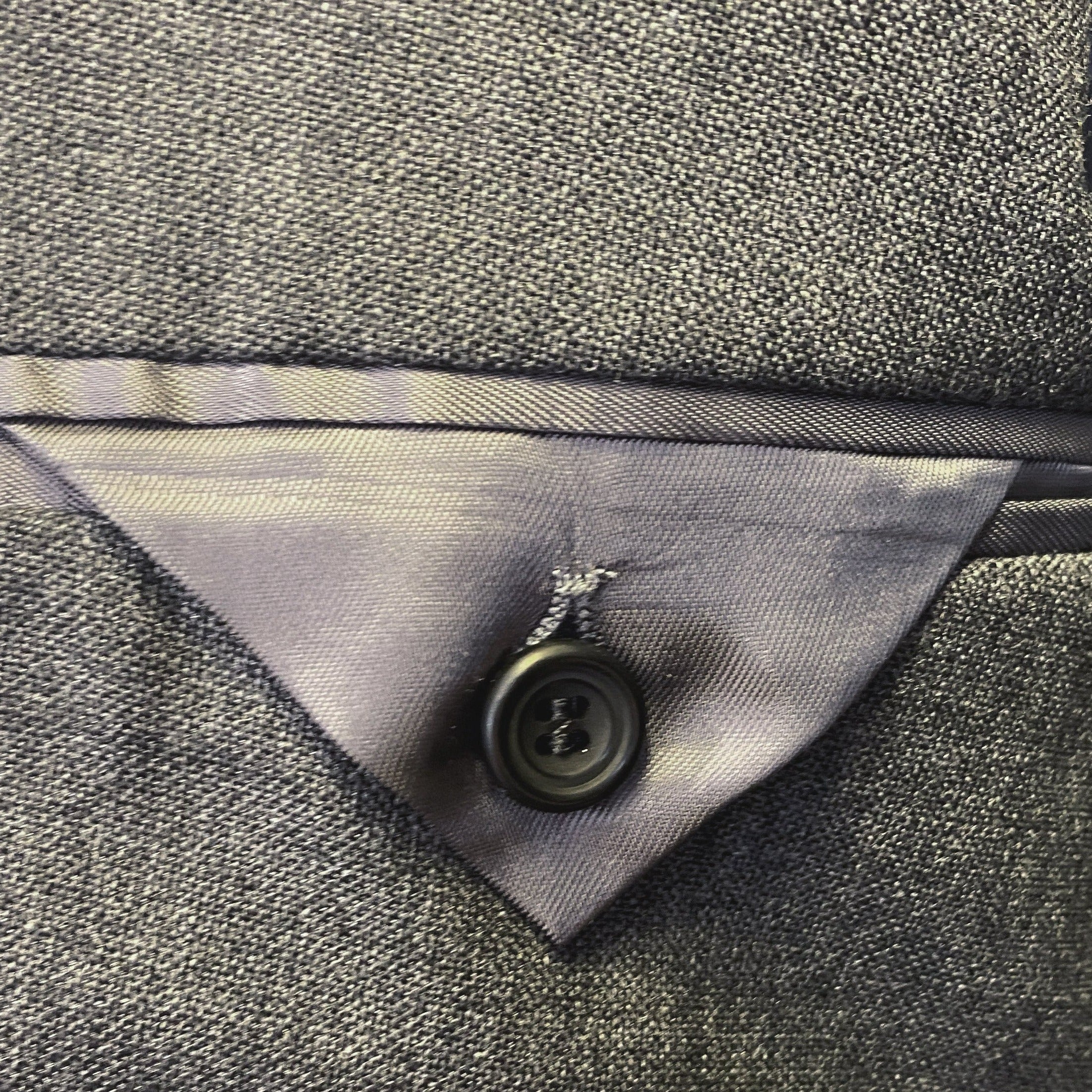 Knighton Semi Lined Charcoal Tropical Worsted Wool Suit - Image 7