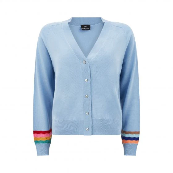 Knitted Stripe Wool Cardigan