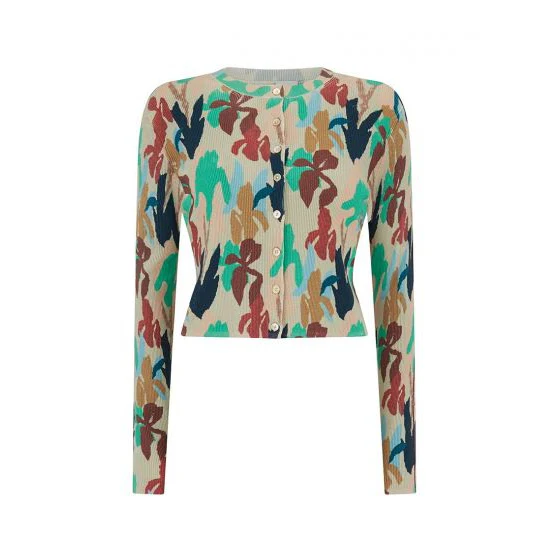 Knitted Wall Paper Cotton Cardigan
