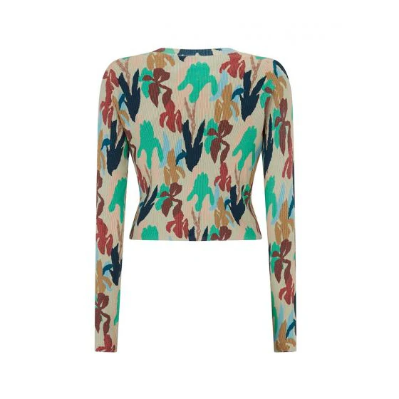 Knitted Wall Paper Cotton Cardigan - Image 2