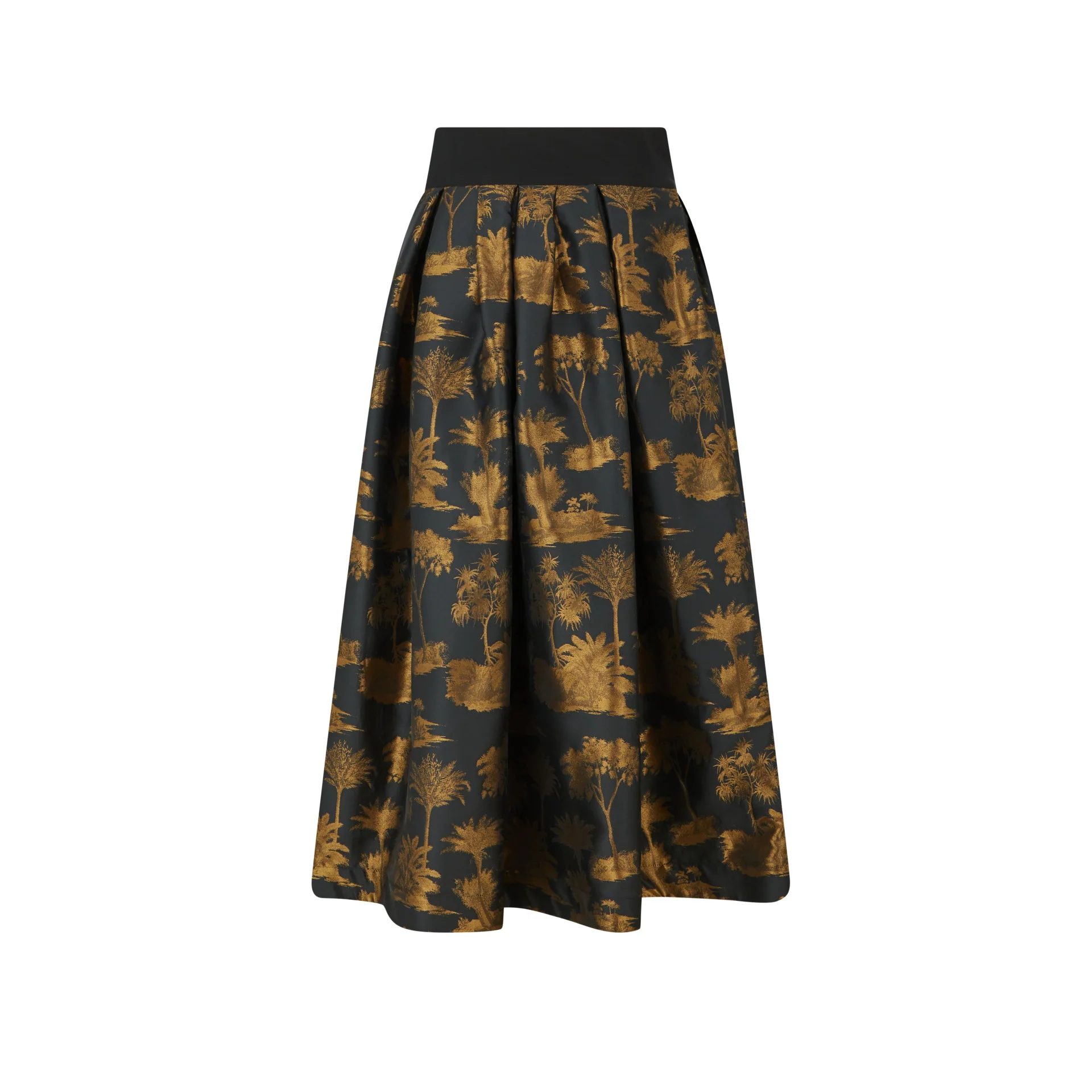 Korie Palm Jacquard Skirt - Image 2