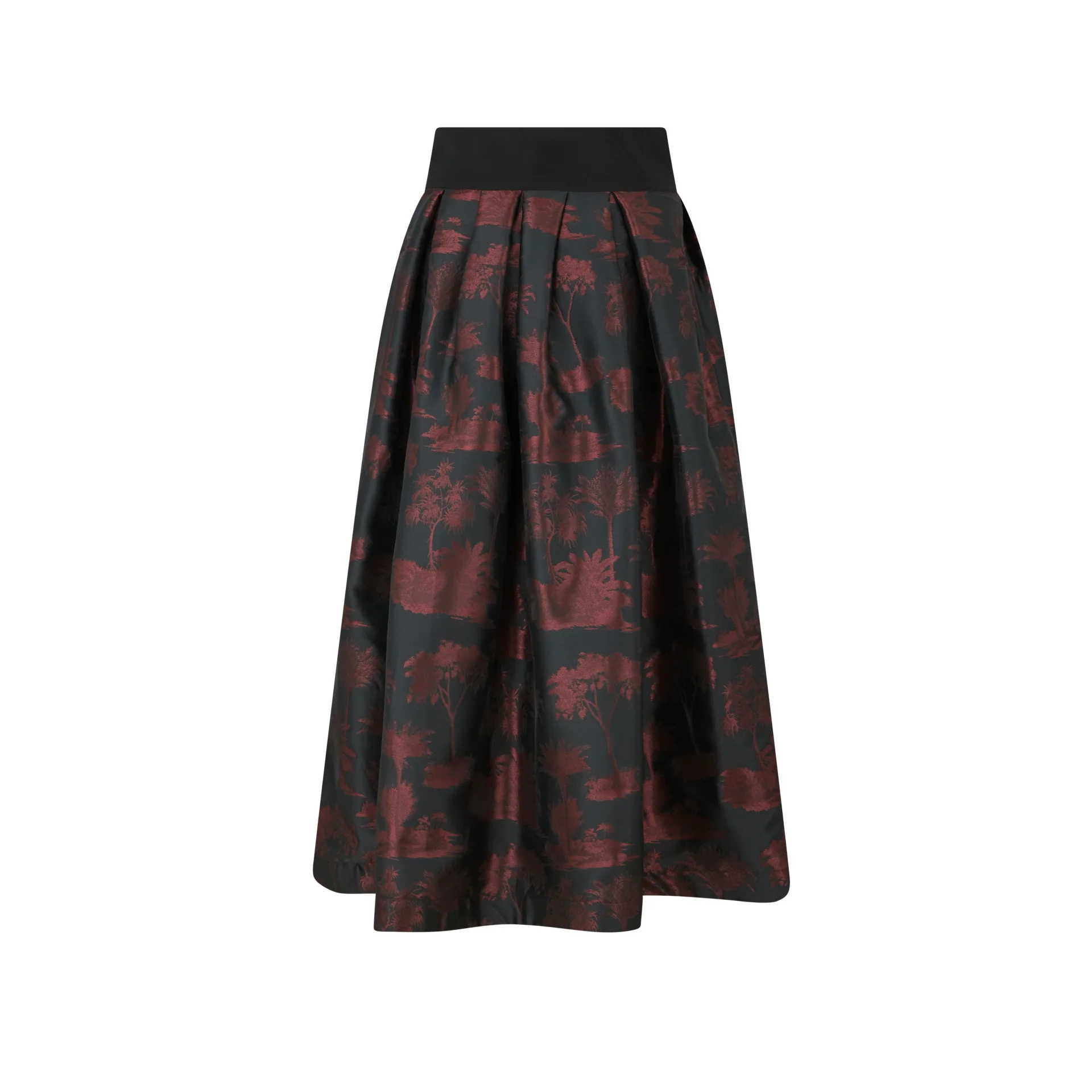 Korie Palm Jacquard Skirt