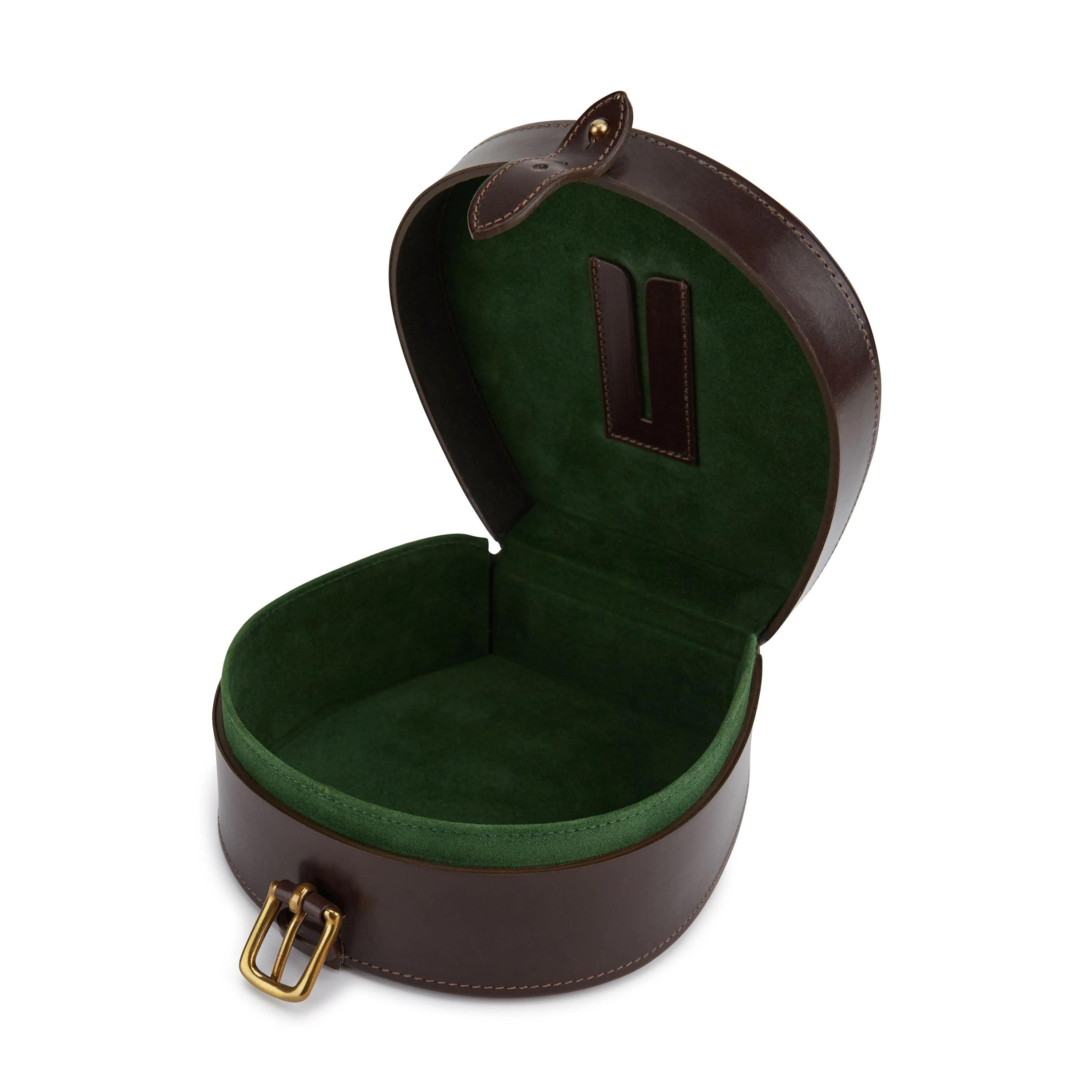 Brown Leather Horseshoe Collar Box - Image 2