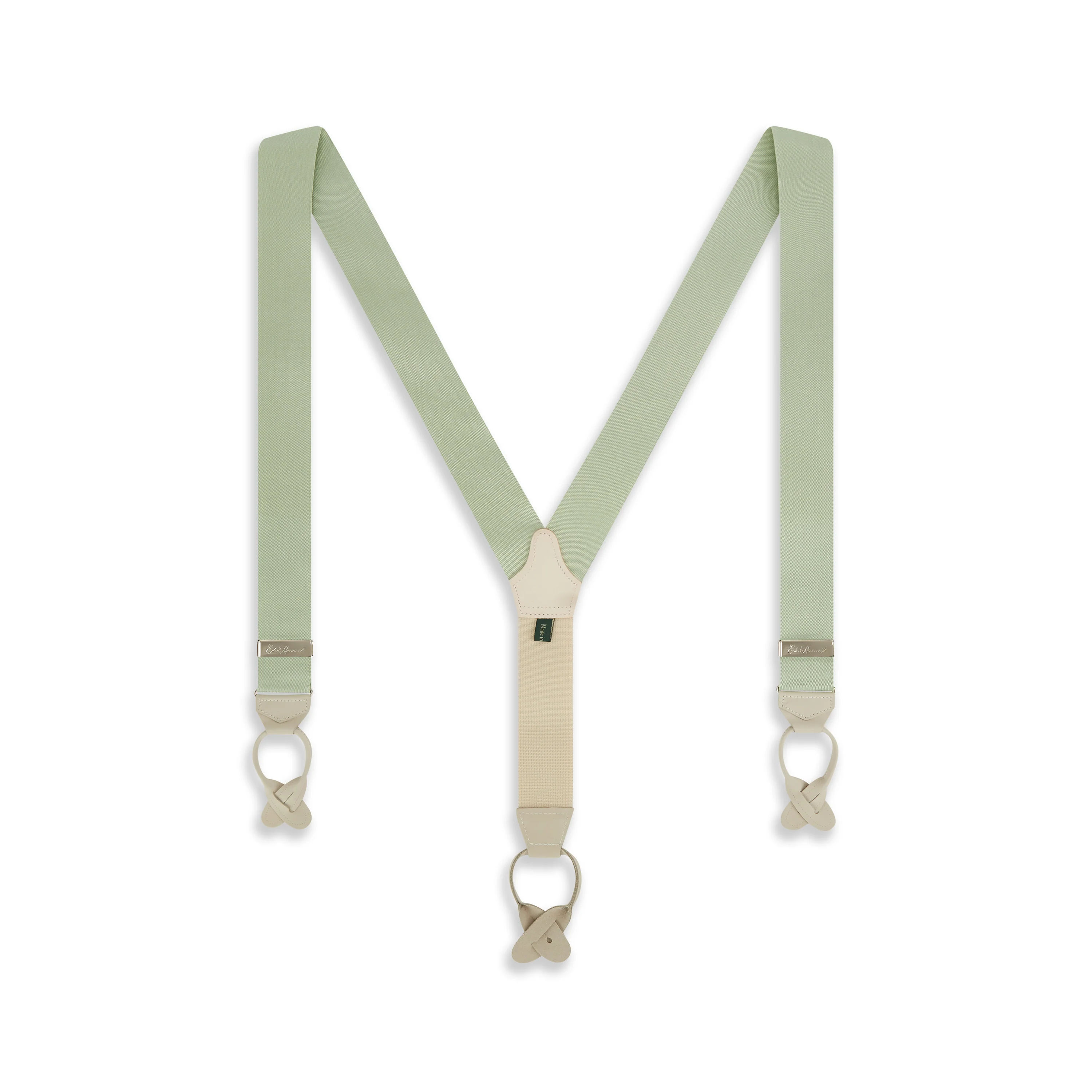 Light Green Barathea Braces - Image 2
