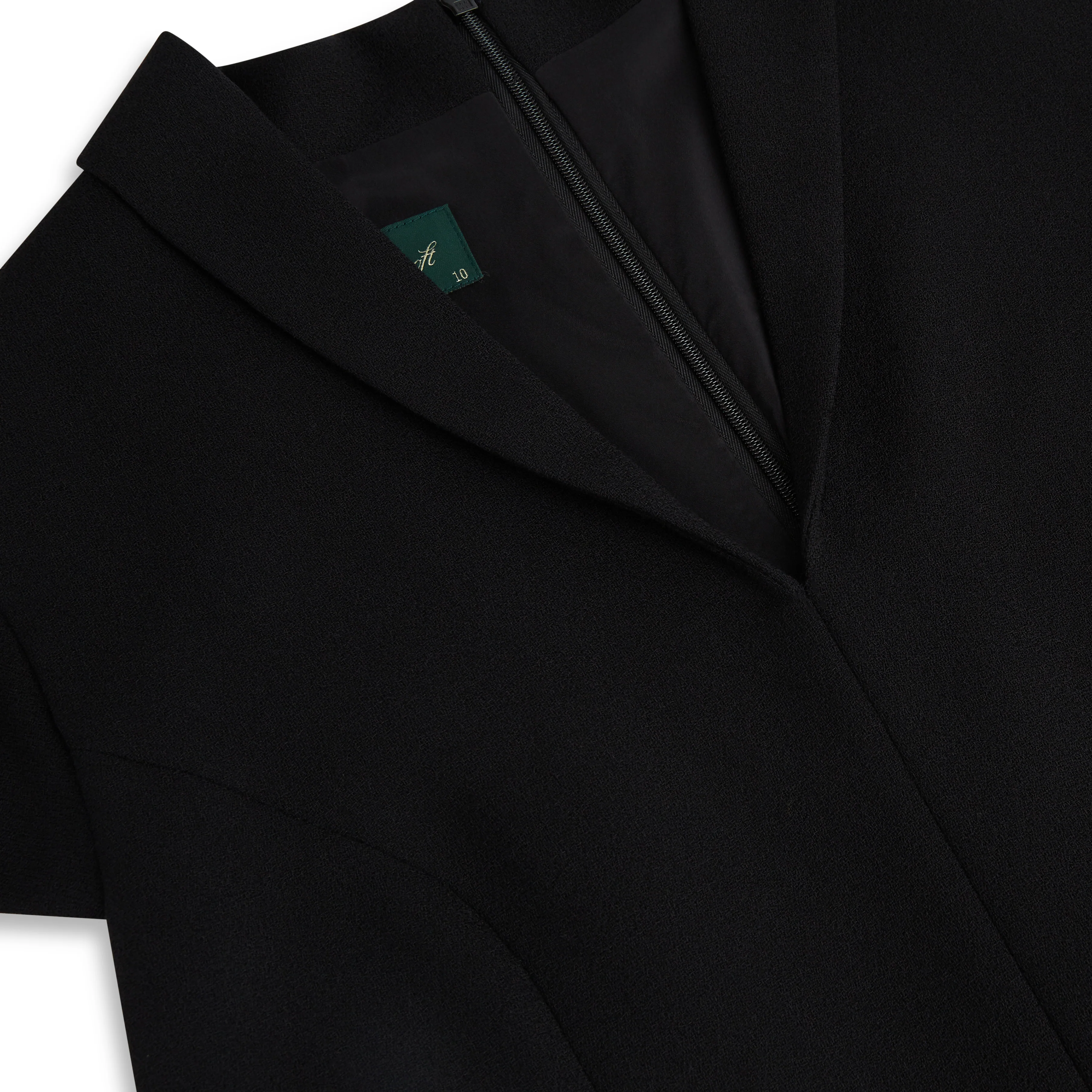 Lucia Tailored Wool Crepe Collar Dress - Image 3
